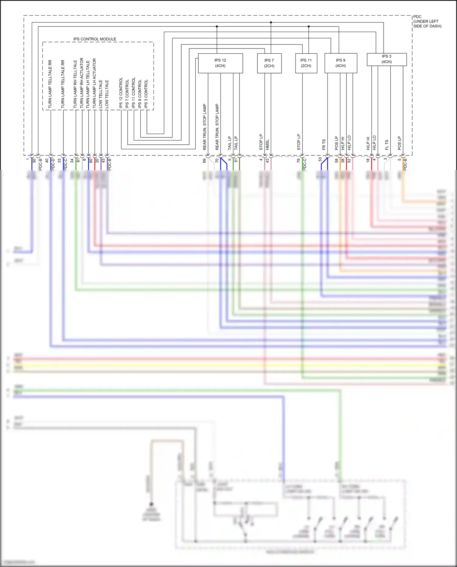 Wiring diagram multi- function switch for Hyundai Sonata VIII facelift (2023-2024) (3 of 14)