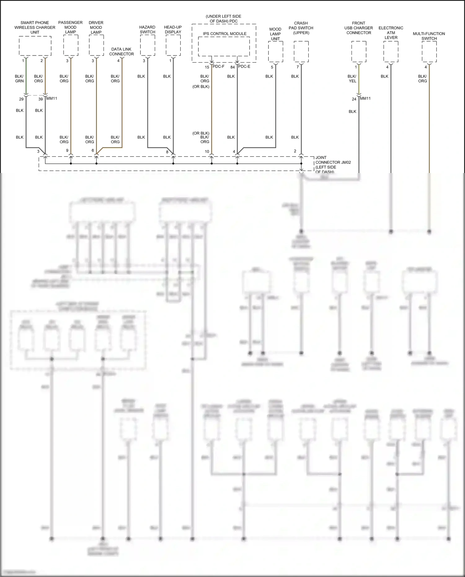 Wiring diagram multi- function switch for Hyundai Sonata VIII facelift (2023-2024) (5 of 14)
