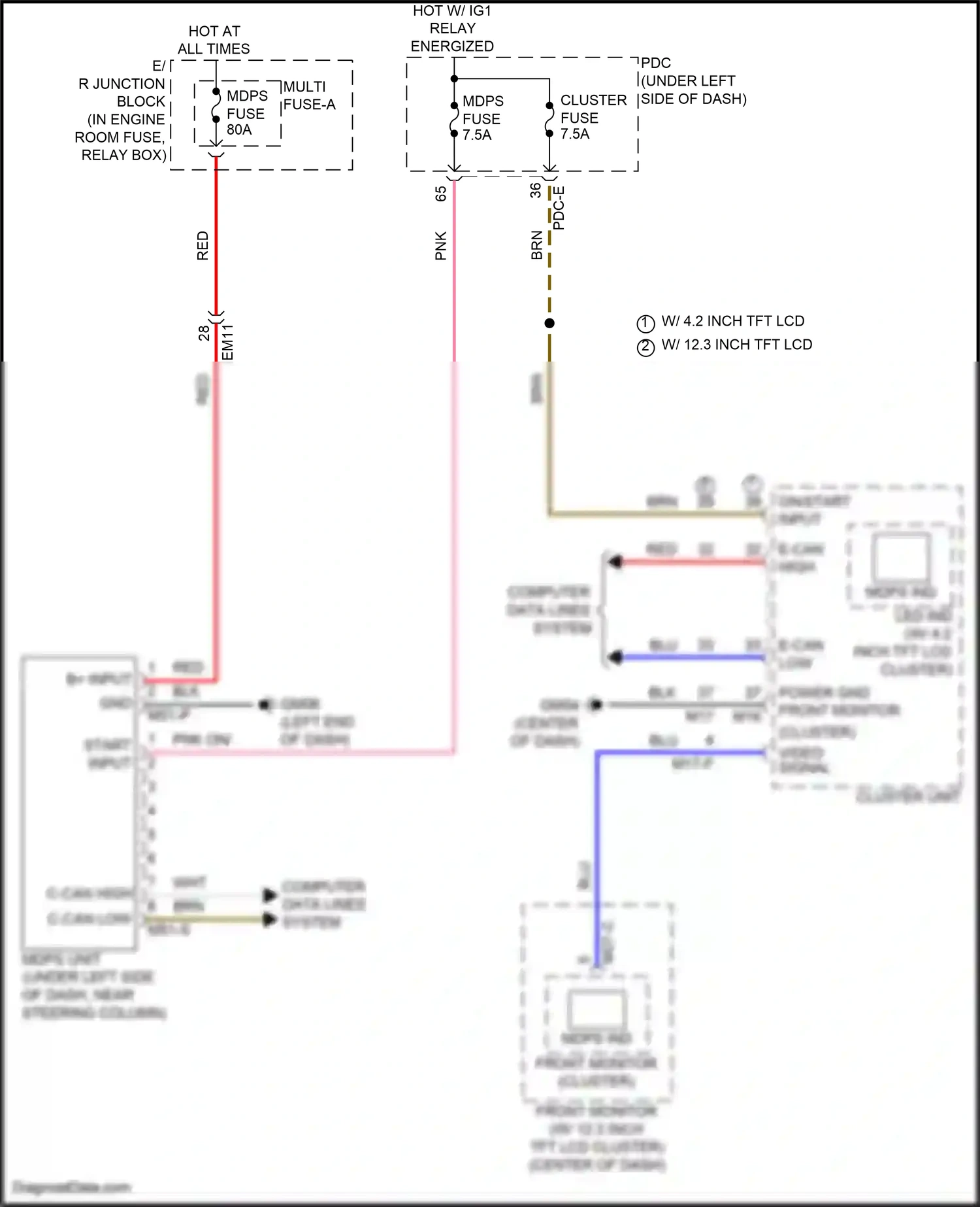 Wiring diagram on/start input for Hyundai Sonata VIII facelift (2023-2024) (23 of 84)