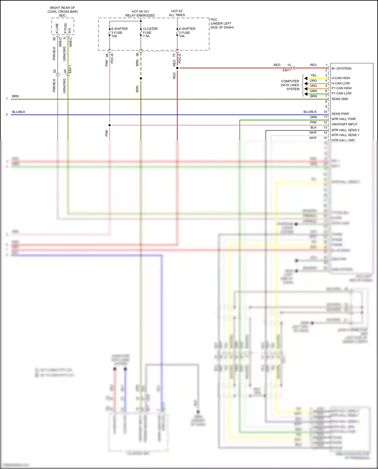 Wiring diagram on/start input for Hyundai Sonata VIII facelift (2023-2024) (81 of 84)