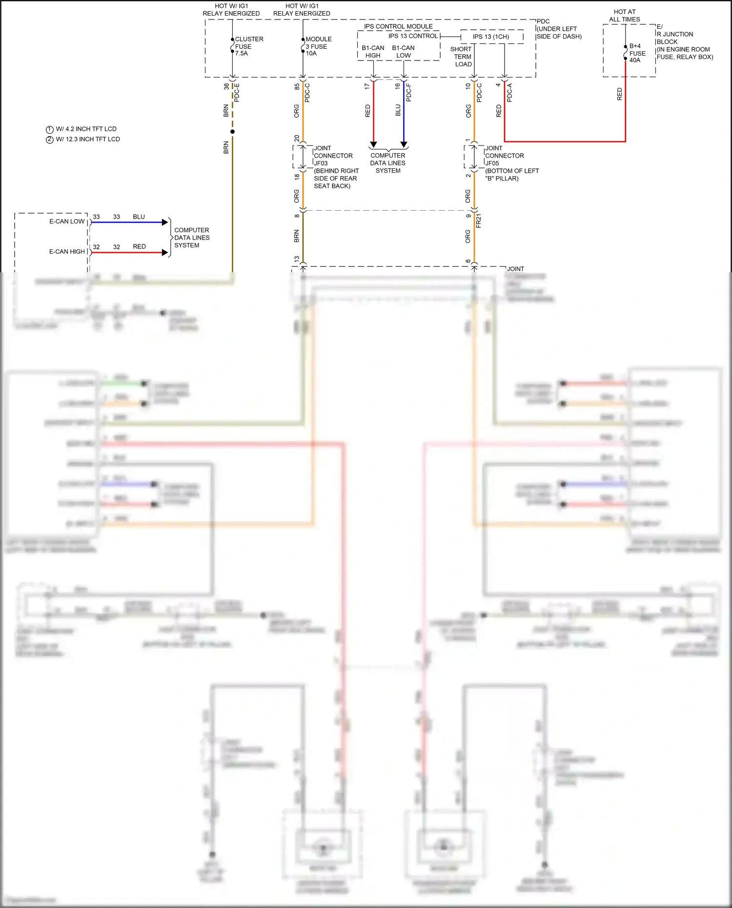 Wiring diagram pdc-e for Hyundai Sonata VIII facelift (2023-2024) (11 of 129)