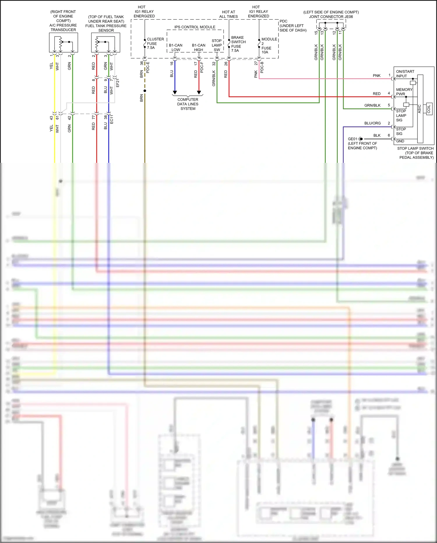 Wiring diagram pdc-e for Hyundai Sonata VIII facelift (2023-2024) (120 of 129)