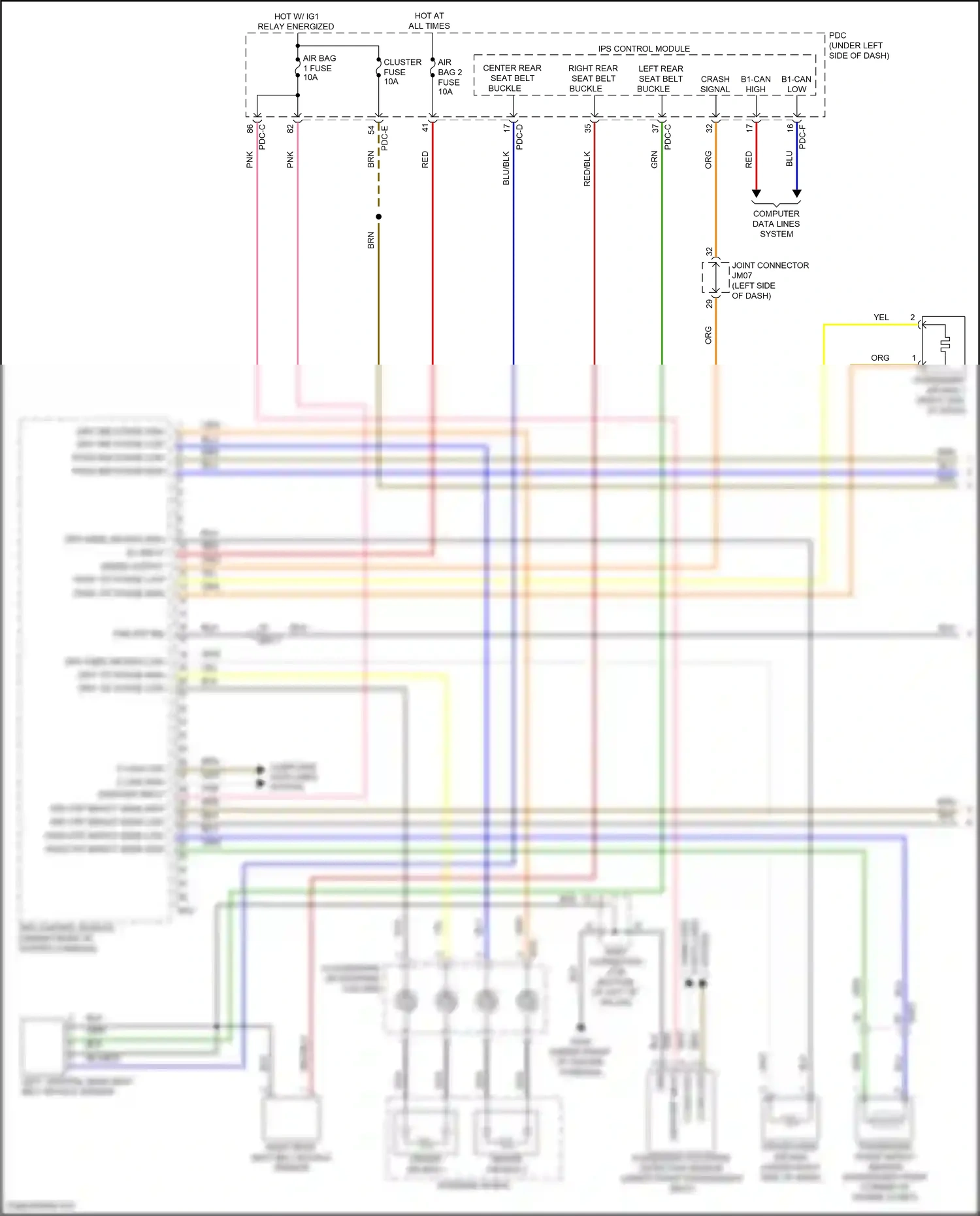 Wiring diagram pdc-e for Hyundai Sonata VIII facelift (2023-2024) (29 of 129)