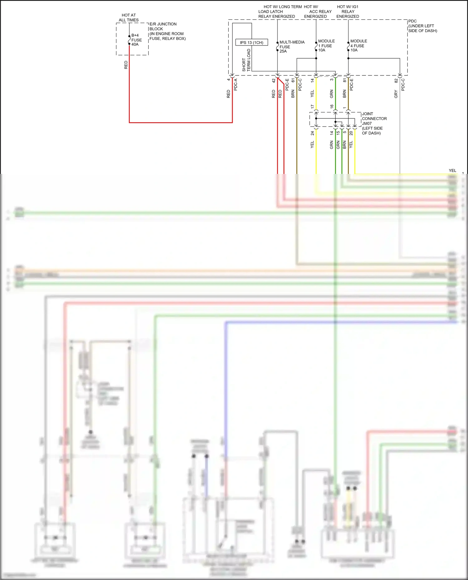 Wiring diagram pdc-e for Hyundai Sonata VIII facelift (2023-2024) (17 of 129)