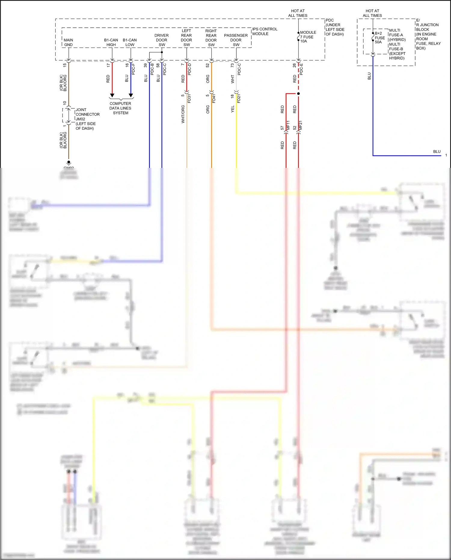 Wiring diagram pdc-e for Hyundai Sonata VIII facelift (2023-2024) (61 of 129)