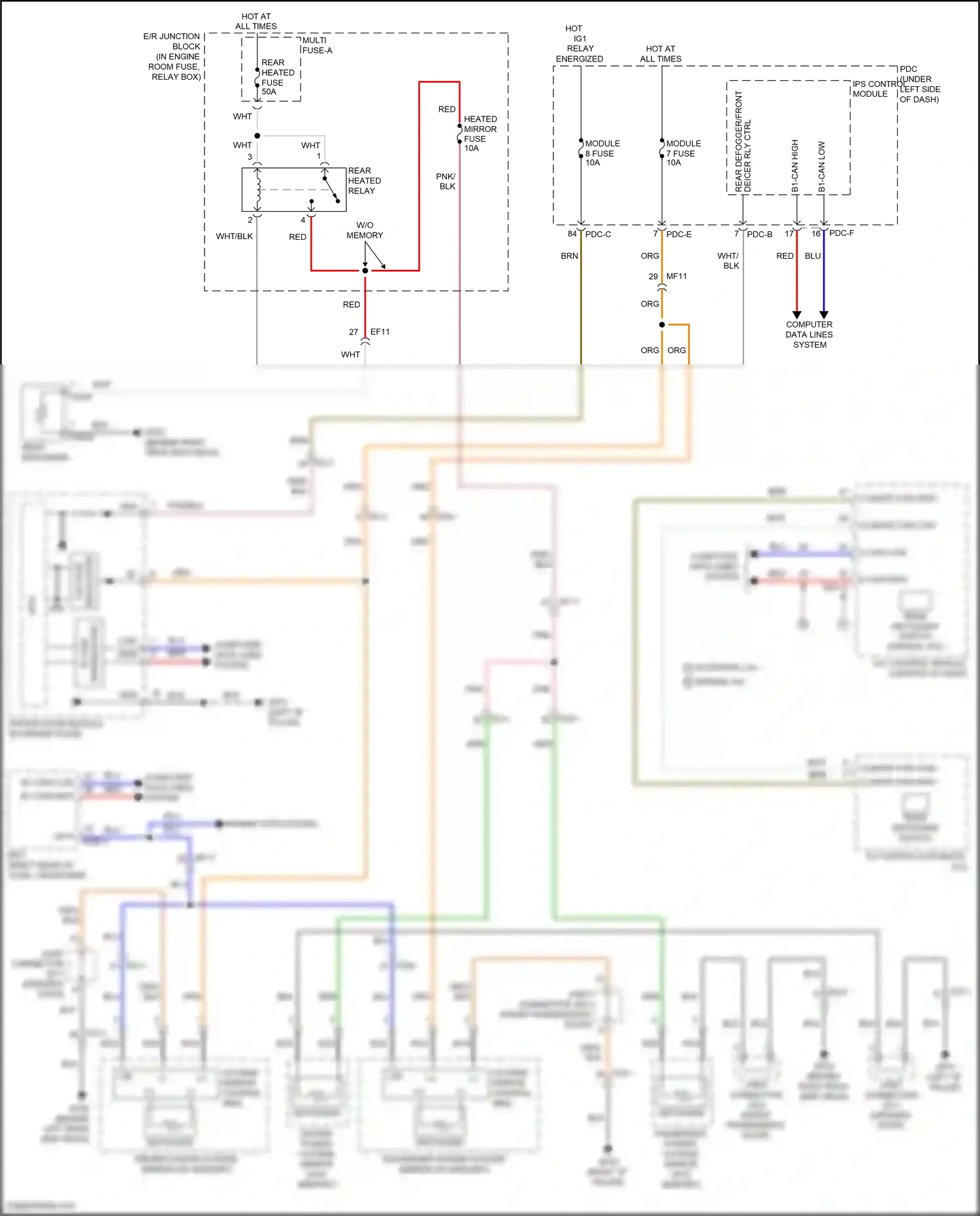 Wiring diagram pdc-e for Hyundai Sonata VIII facelift (2023-2024) (4 of 129)