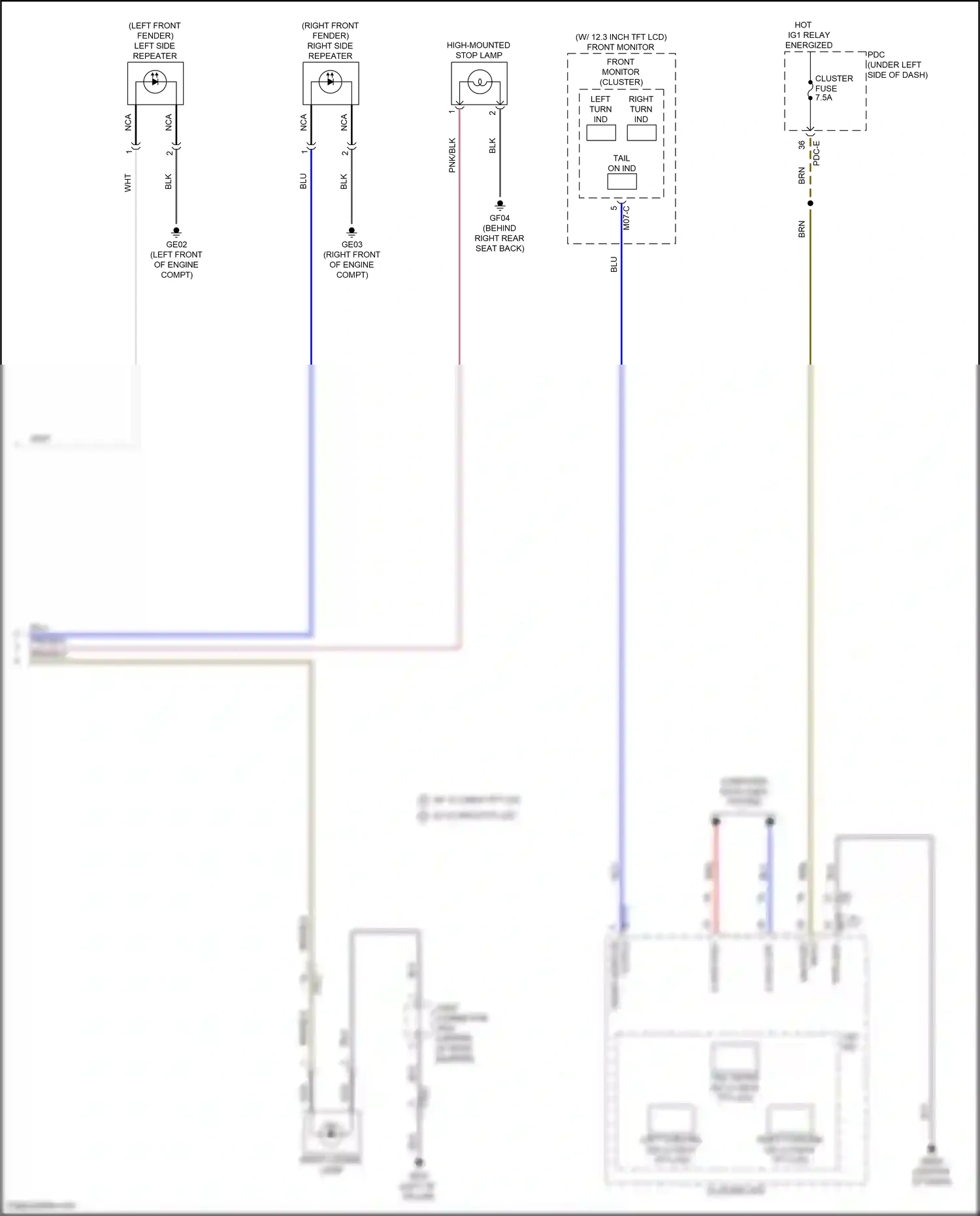 Wiring diagram pdc-e for Hyundai Sonata VIII facelift (2023-2024) (38 of 129)