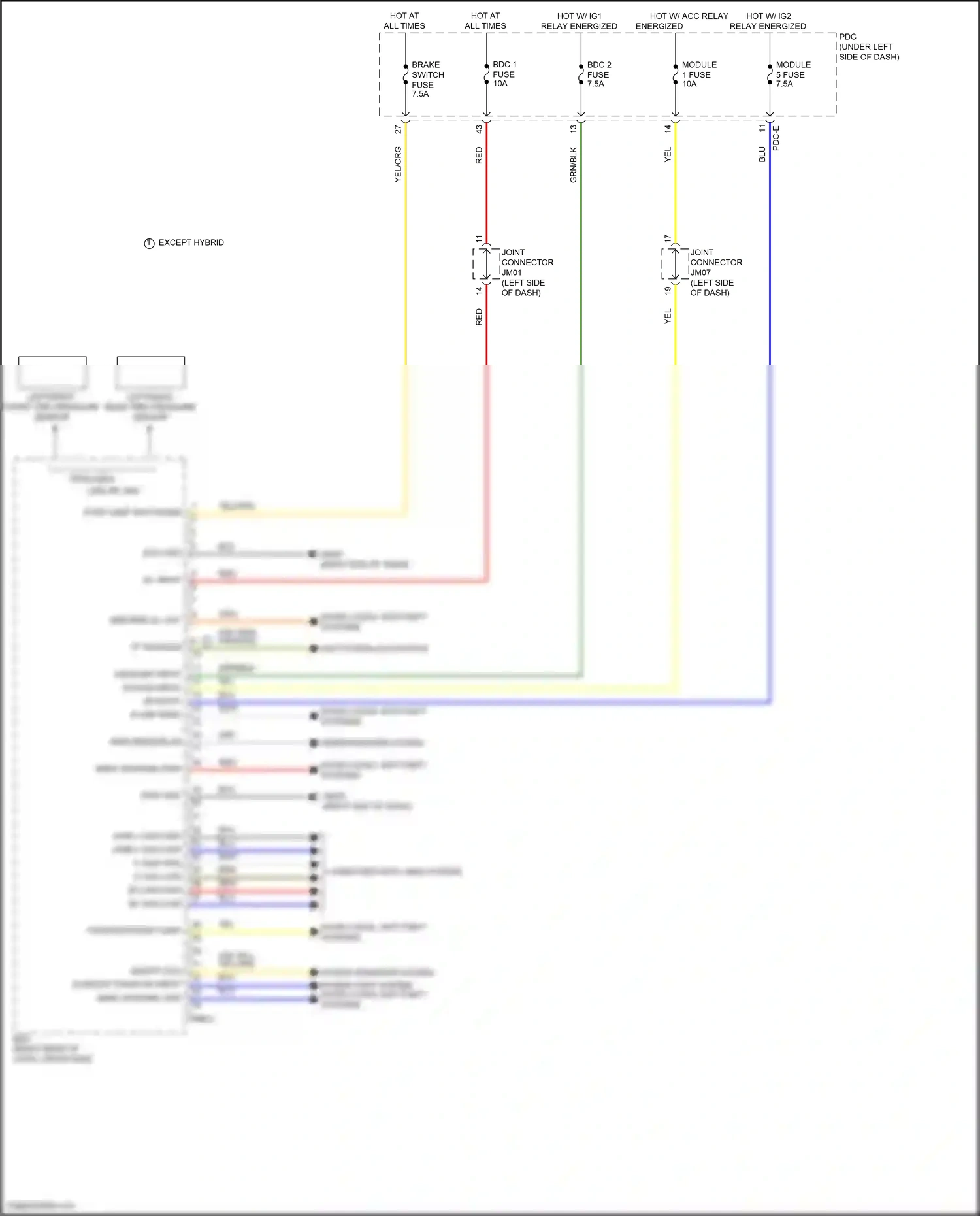 Wiring diagram shift interlock system for Hyundai Sonata VIII facelift (2023-2024) (1 of 3)