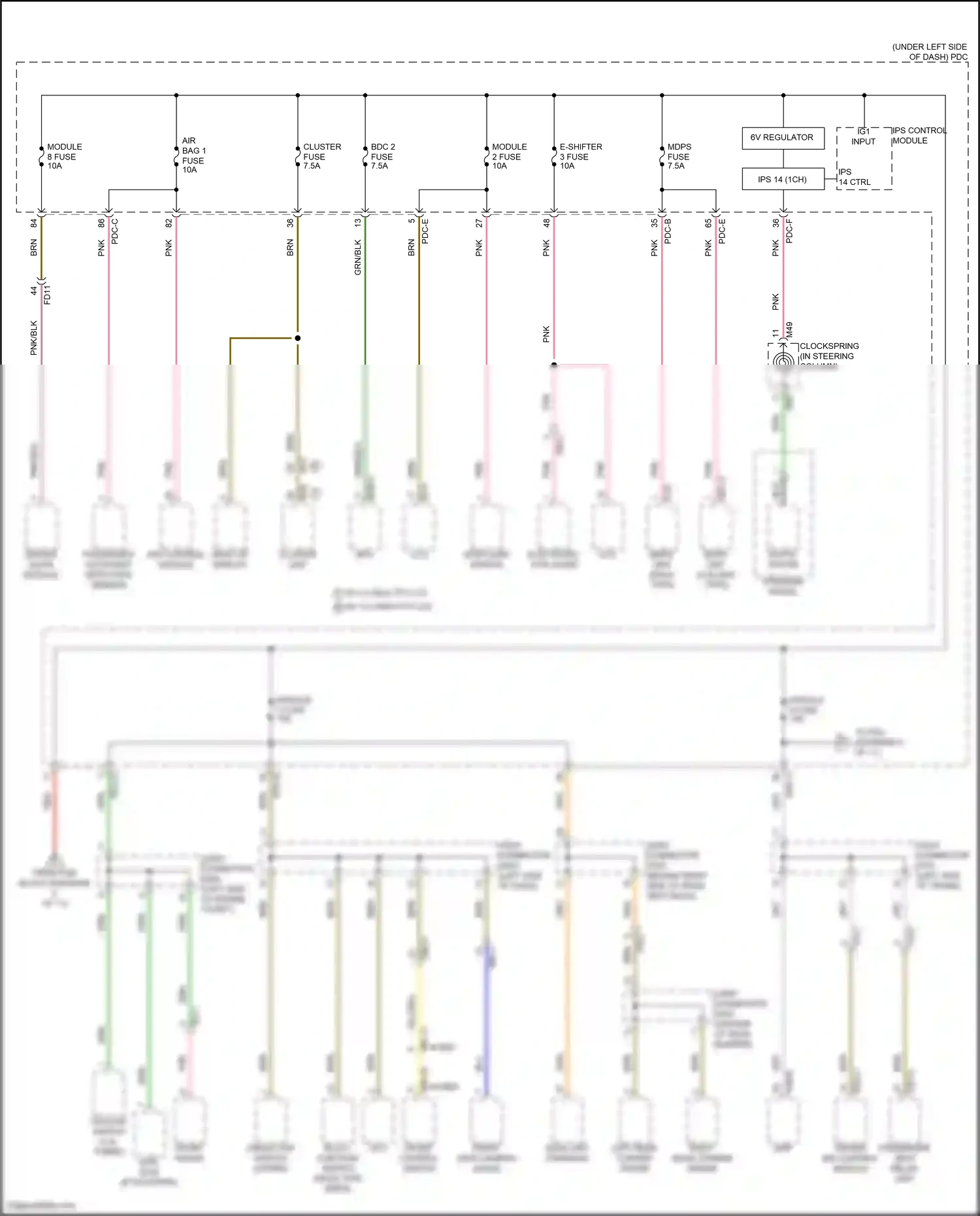 Wiring diagram srs control module for Hyundai Sonata VIII facelift (2023-2024) (4 of 14)