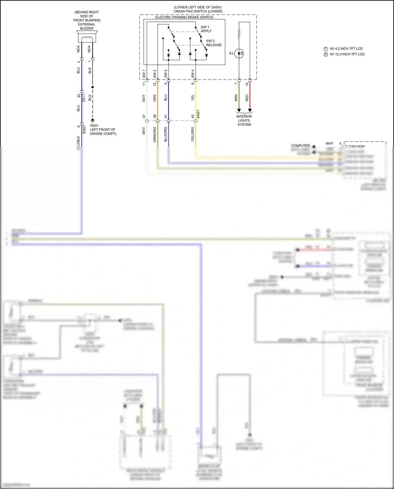 Wiring diagram srs control module for Hyundai Sonata VIII facelift (2023-2024) (2 of 14)