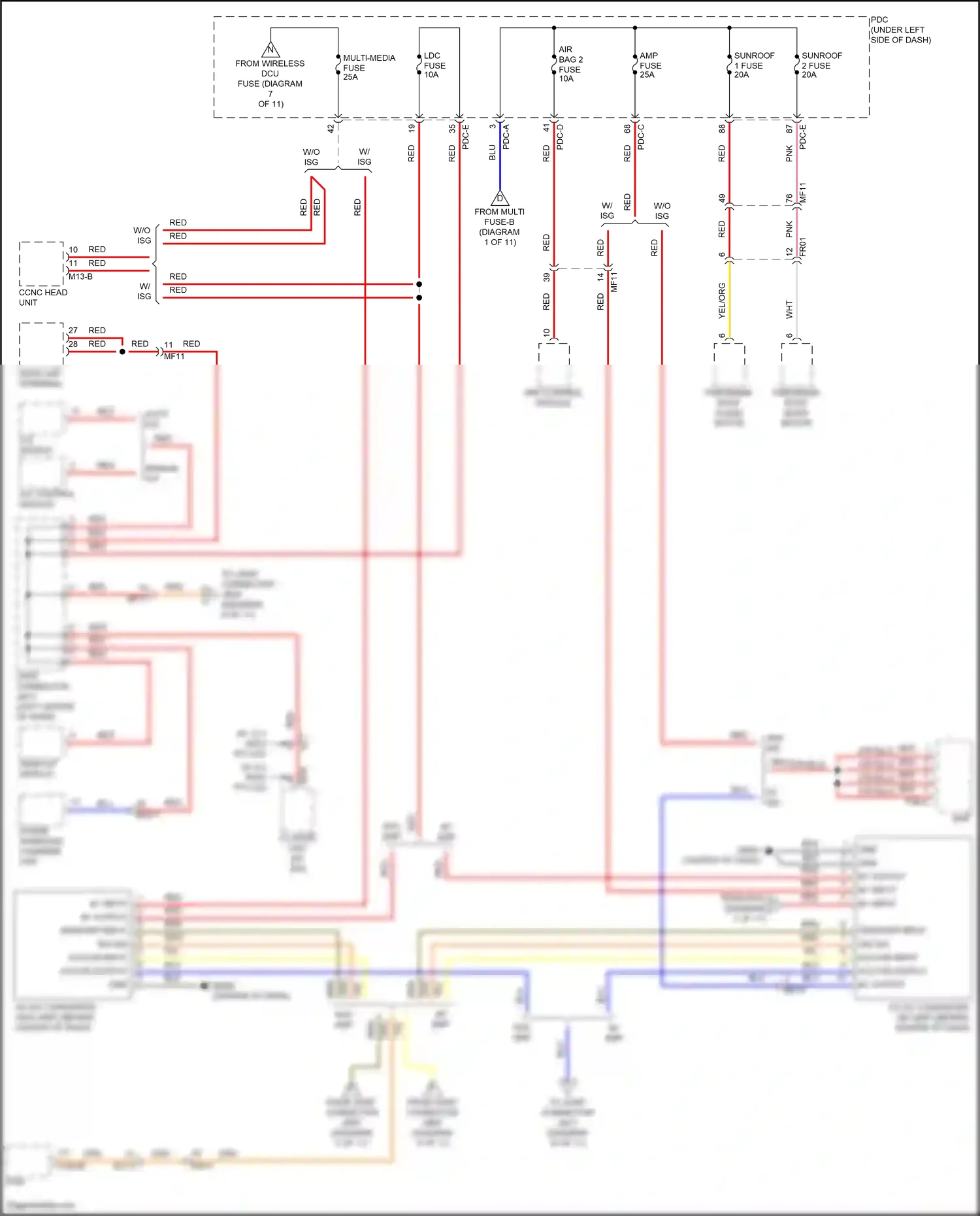 Wiring diagram srs control module for Hyundai Sonata VIII facelift (2023-2024) (3 of 14)