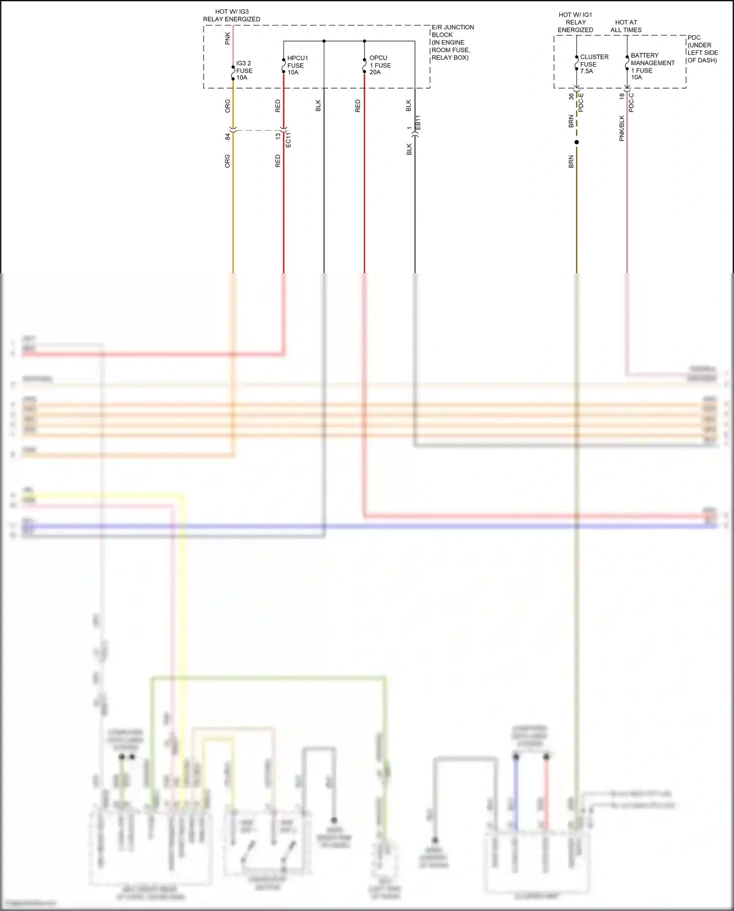 Wiring diagram start/stop button for Hyundai Sonata VIII facelift (2023-2024) (10 of 12)