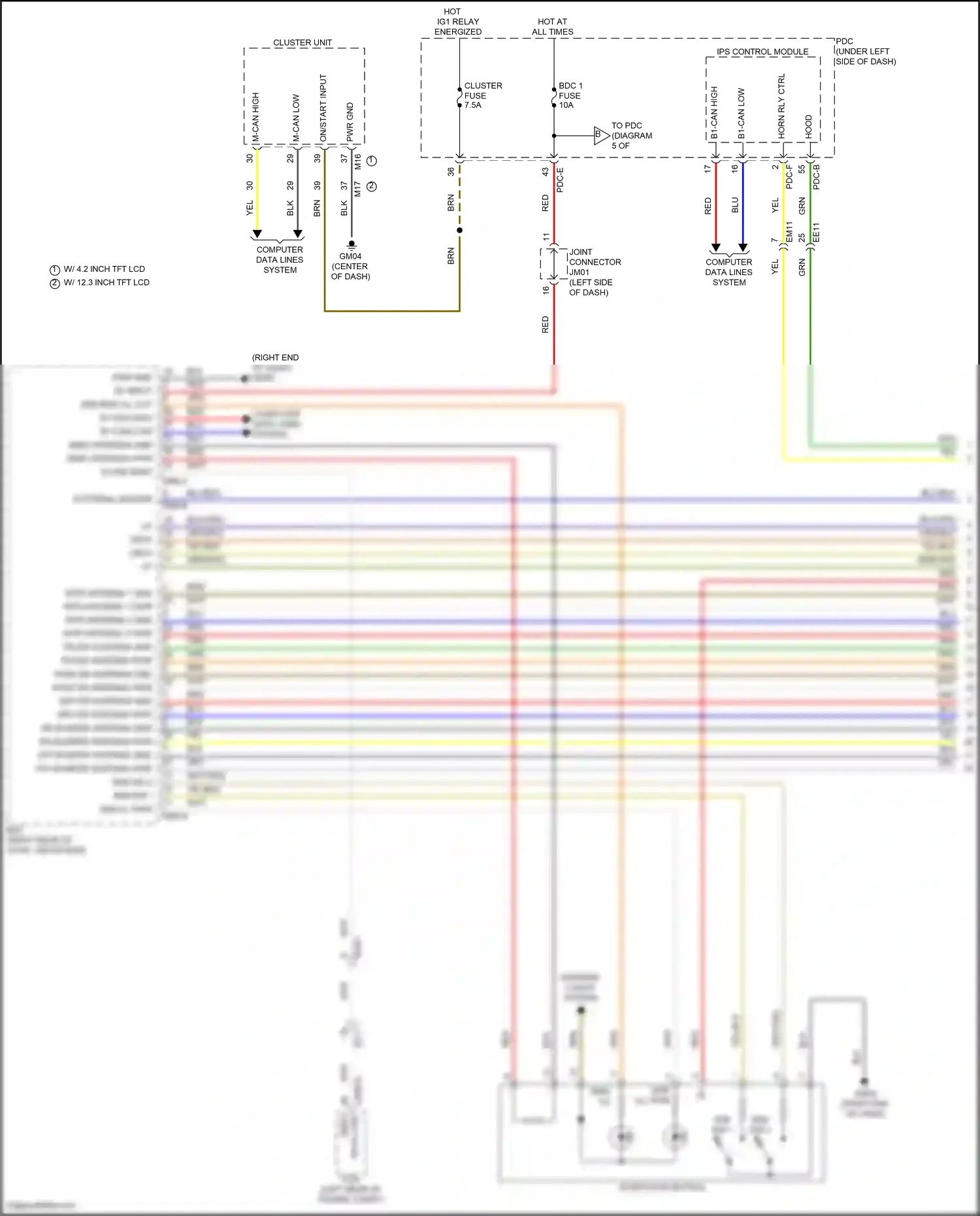 Wiring diagram start/stop button for Hyundai Sonata VIII facelift (2023-2024) (1 of 12)