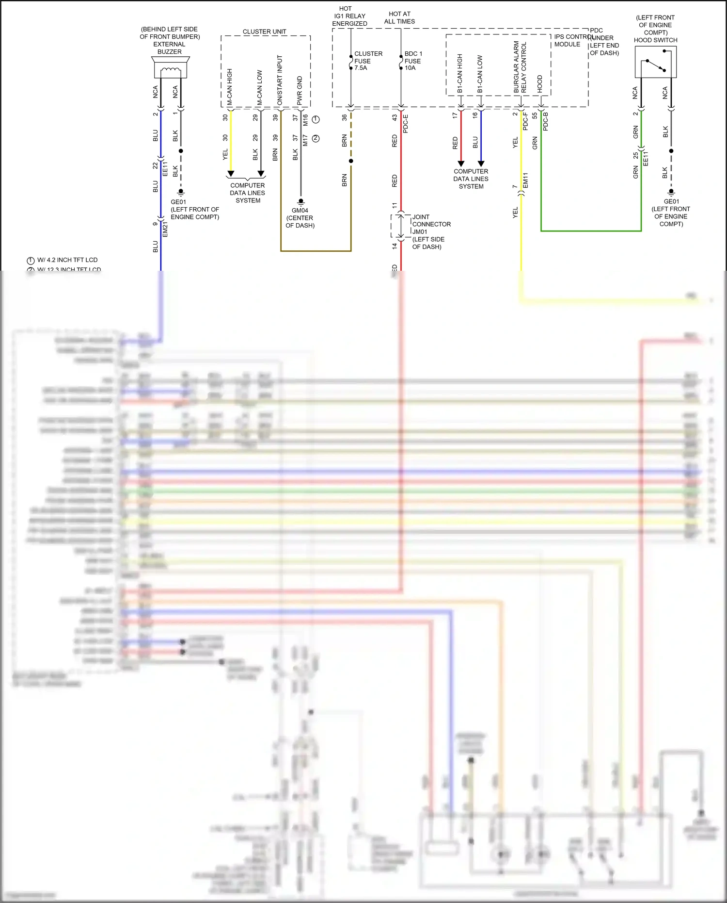 Wiring diagram start/stop button for Hyundai Sonata VIII facelift (2023-2024) (2 of 12)