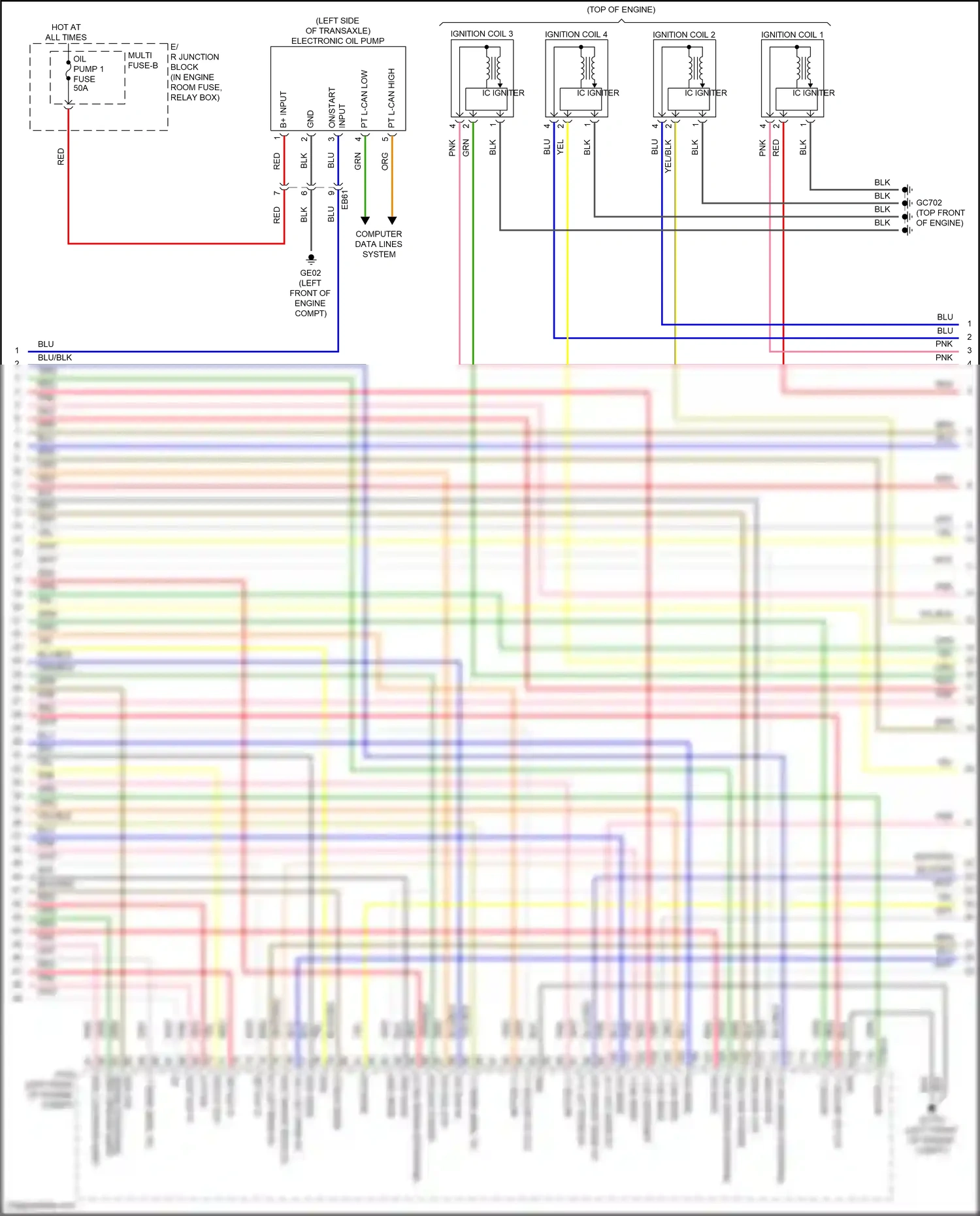 Wiring diagram transaxle range for Hyundai Sonata VIII facelift (2023-2024) (2 of 2)