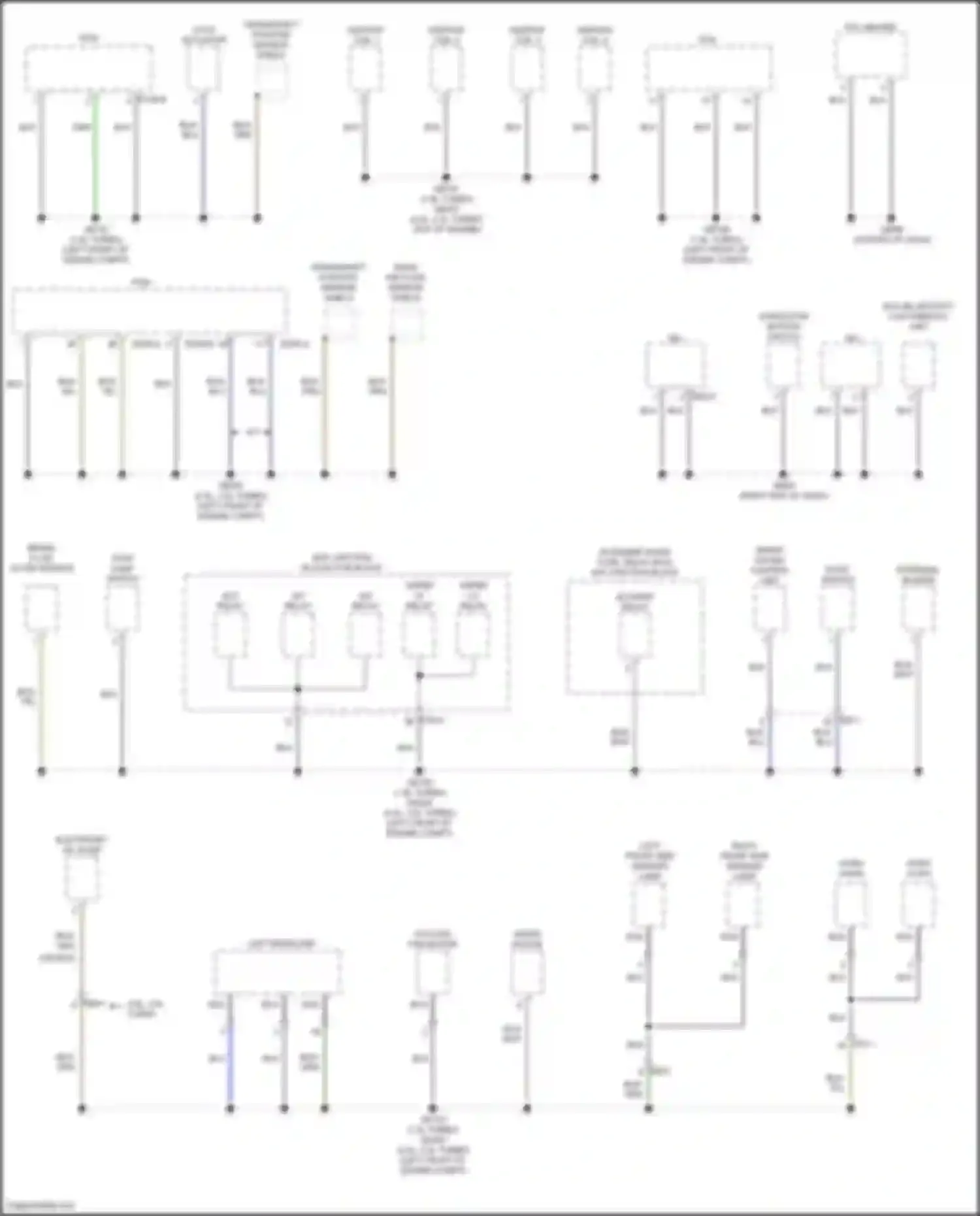 Sonata Hyundai VIII (2019-2023): Ground distribution circuit, except hybrid (2 of 5)
