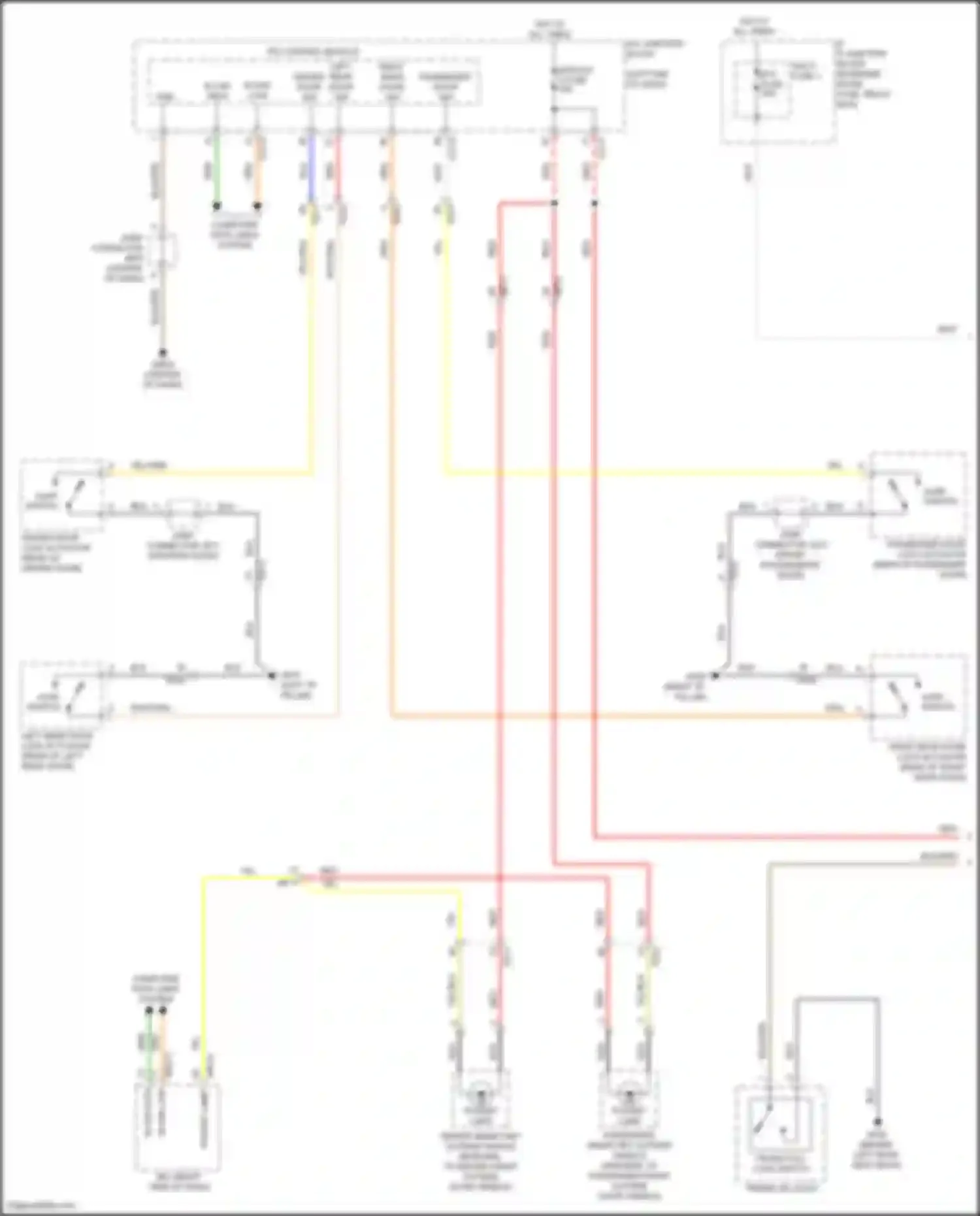 Sonata Hyundai VIII (2019-2023): Courtesy lamps circuit, except hybrid (1 of 3)