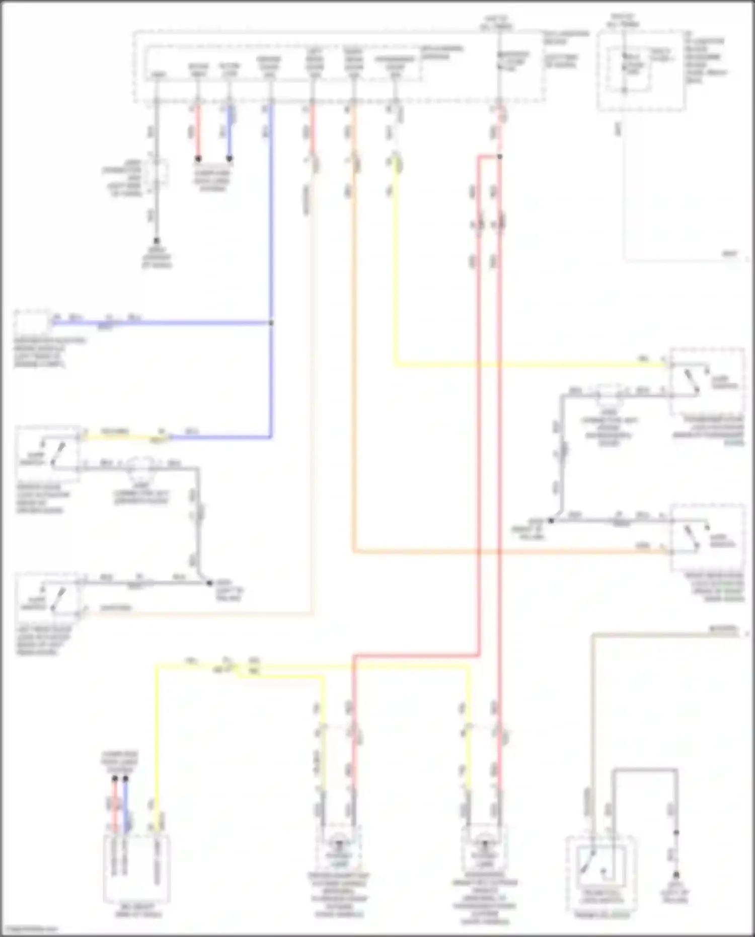 Sonata Hyundai VIII (2019-2023): Courtesy lamps circuit, hybrid (1 of 3)