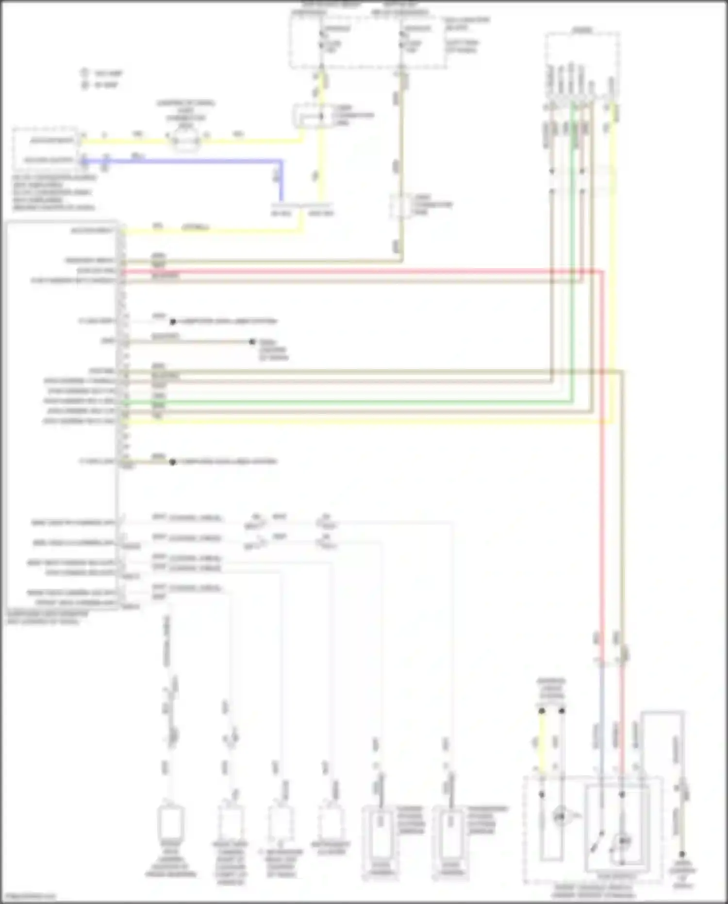 Sonata Hyundai VIII (2019-2023): Surround view monitor circuit, except hybrid