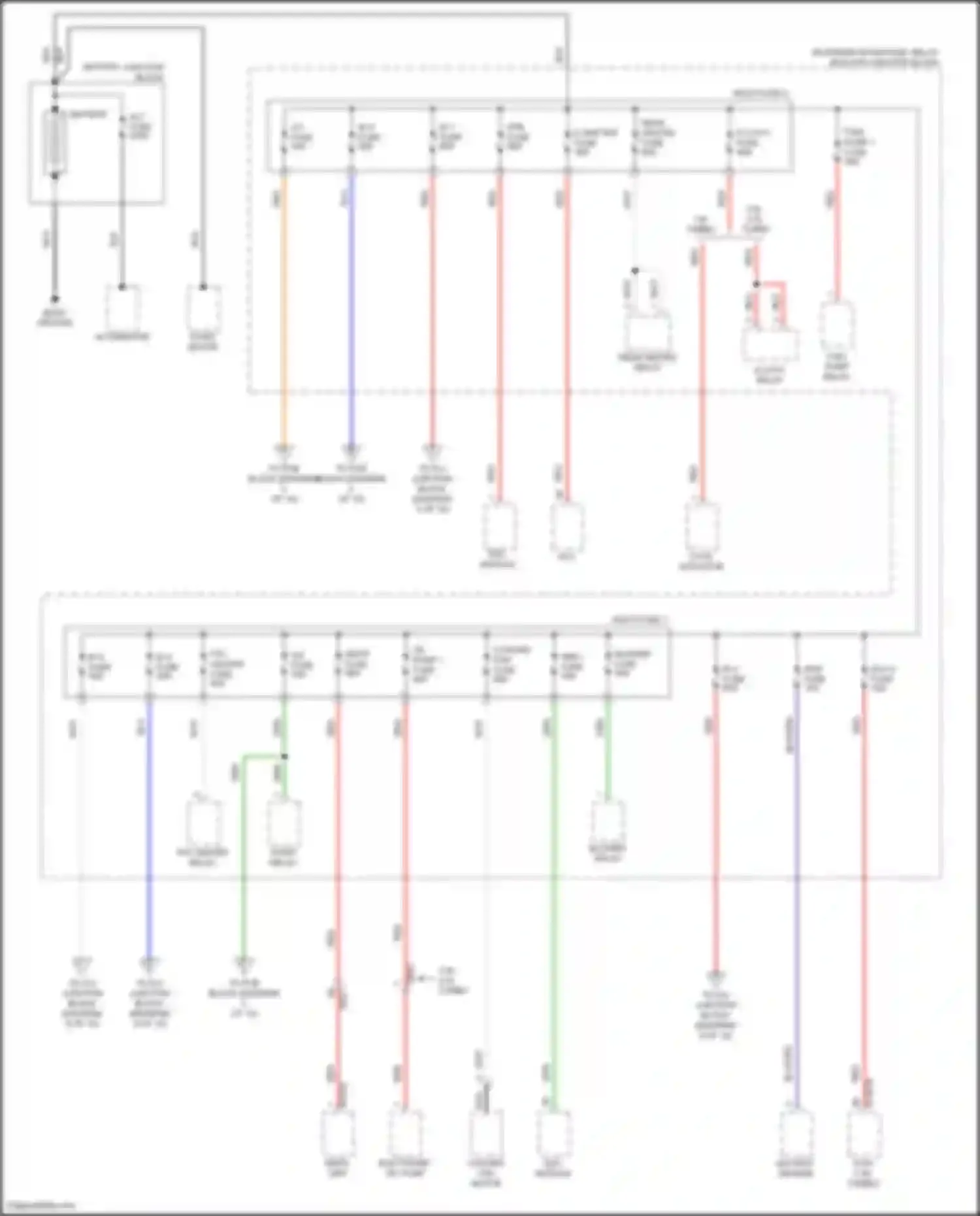 Sonata Hyundai VIII (2019-2023): Power distribution circuit, except hybrid (1 of 10)