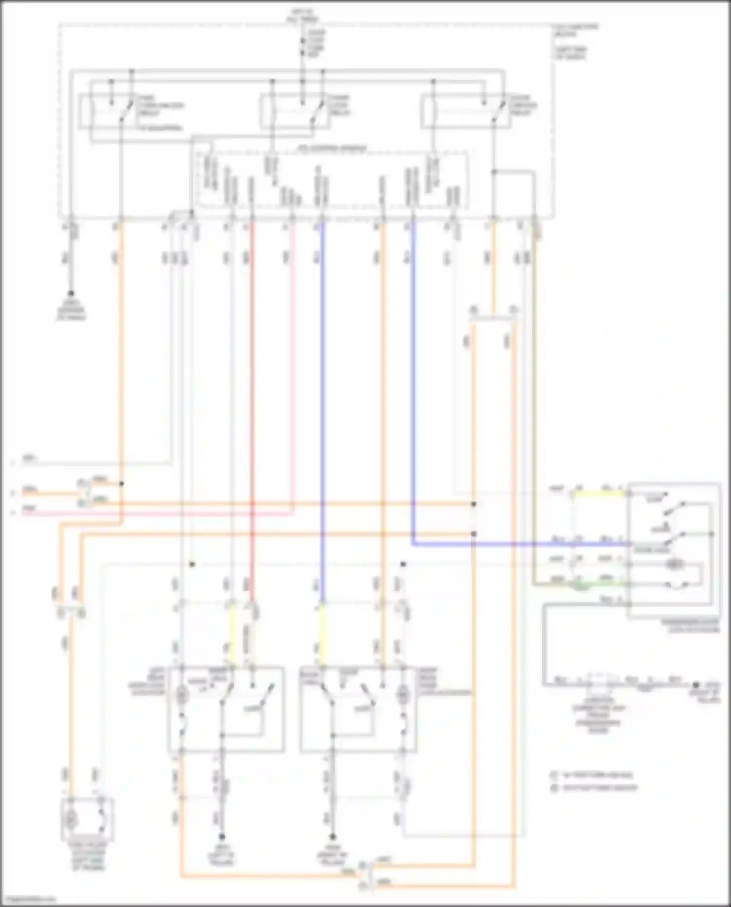 Sonata Hyundai VIII (2019-2023): Power door locks circuit, except hybrid w/o nfc (4 of 4)