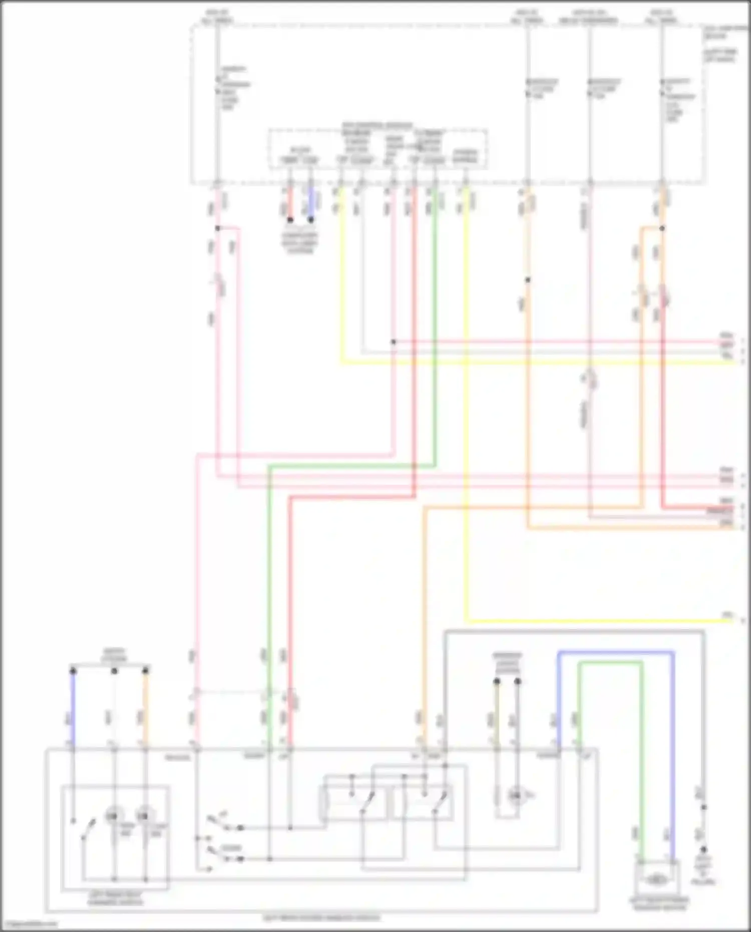 Sonata Hyundai VIII (2019-2023): Power windows circuit, hybrid w/ pssenger auto up/down & safety (1 of 3)