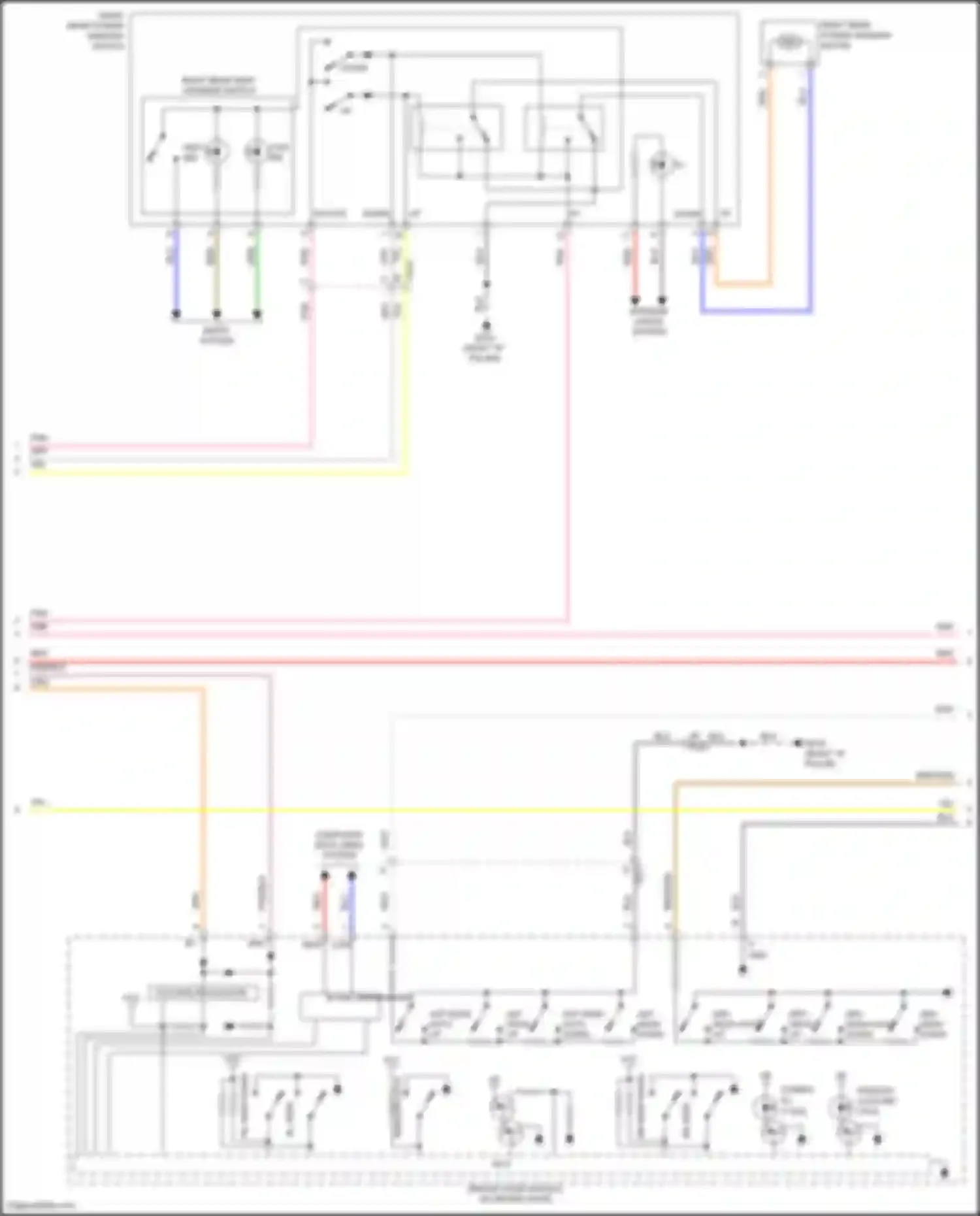Sonata Hyundai VIII (2019-2023): Power windows circuit, hybrid w/ pssenger auto up/down & safety (2 of 3)
