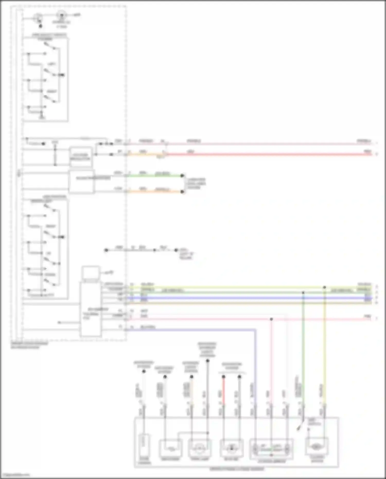 Wiring diagram driver power outside mirror for Hyundai Sonata VIII (2019-2023) (8 of 17)