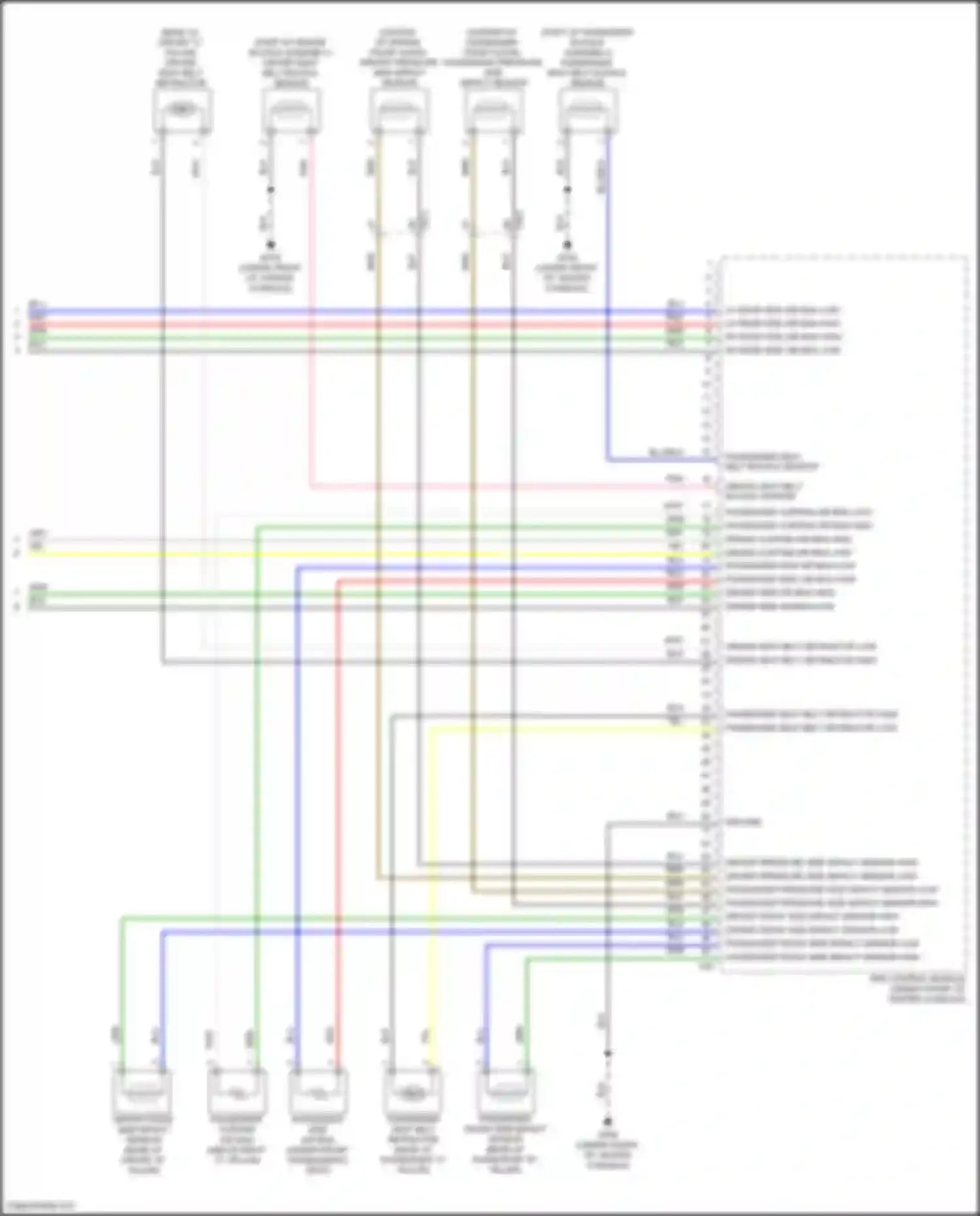 Wiring diagram driver pressure side impact sensor high for Hyundai Sonata VIII (2019-2023) (1 of 2)