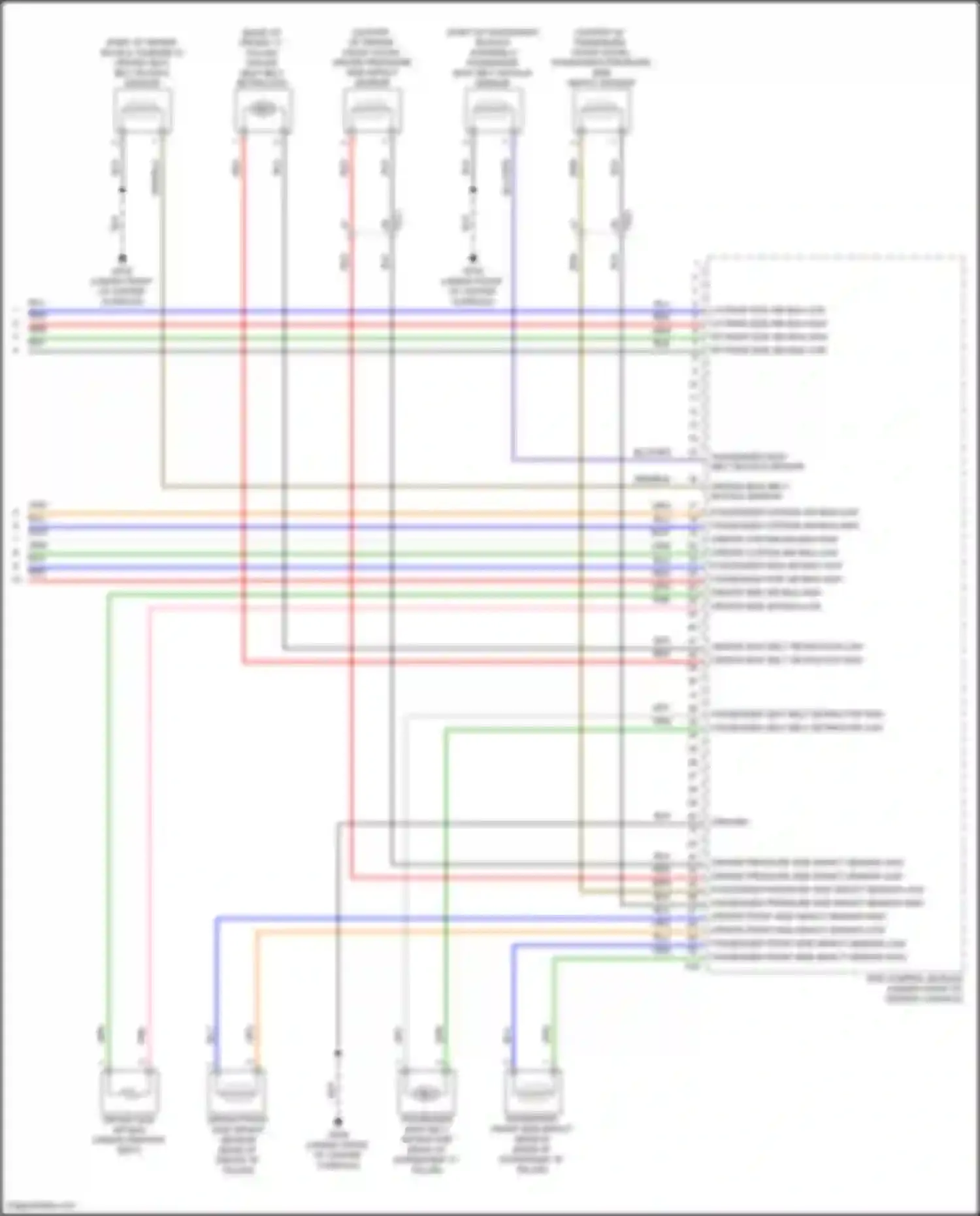 Wiring diagram driver pressure side impact sensor low for Hyundai Sonata VIII (2019-2023) (2 of 2)