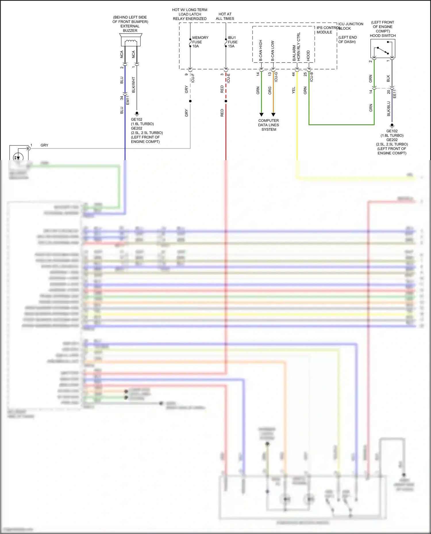 Wiring diagram external buzzer for Hyundai Sonata VIII (2019-2023) (8 of 15)