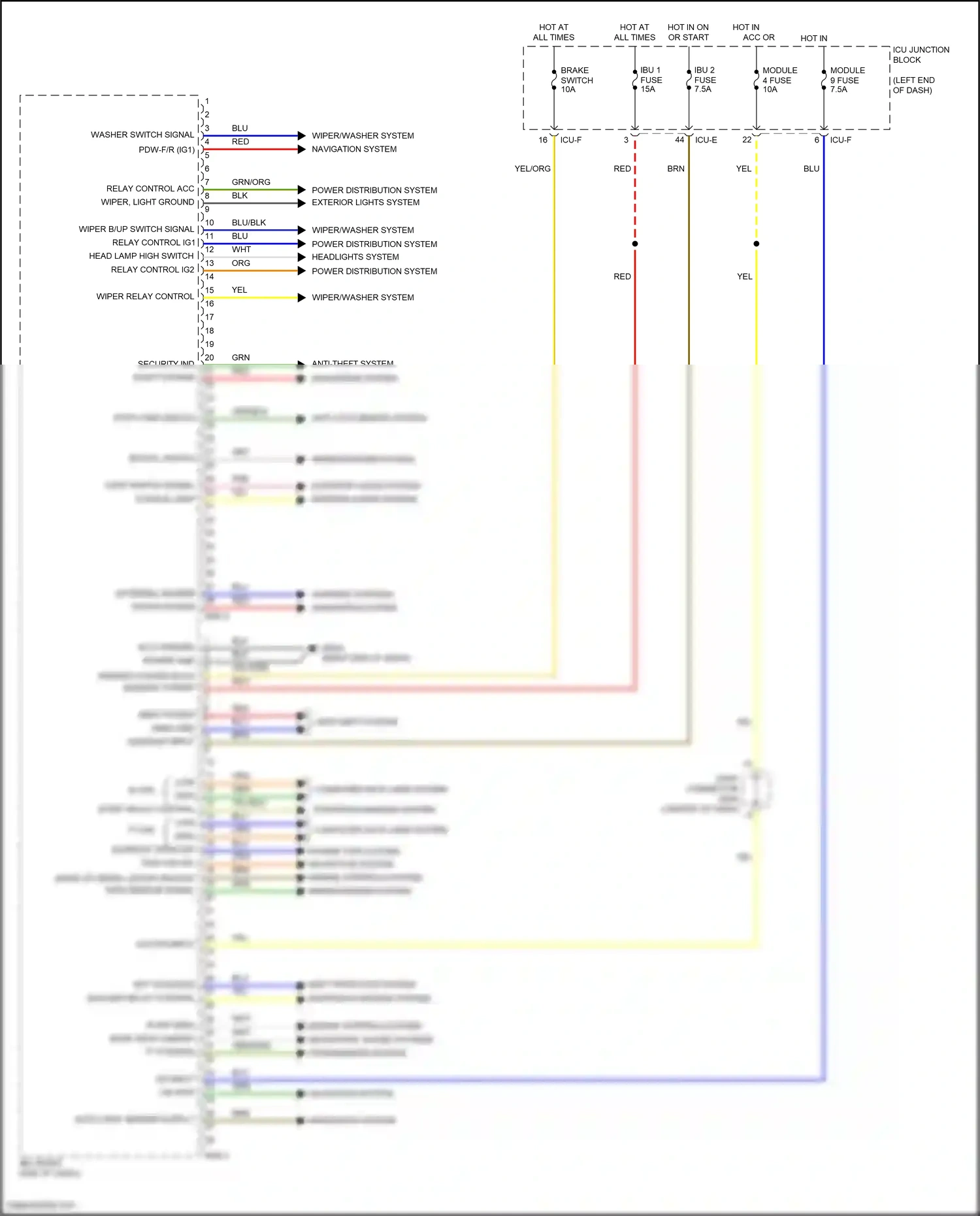 Wiring diagram external buzzer for Hyundai Sonata VIII (2019-2023) (2 of 15)