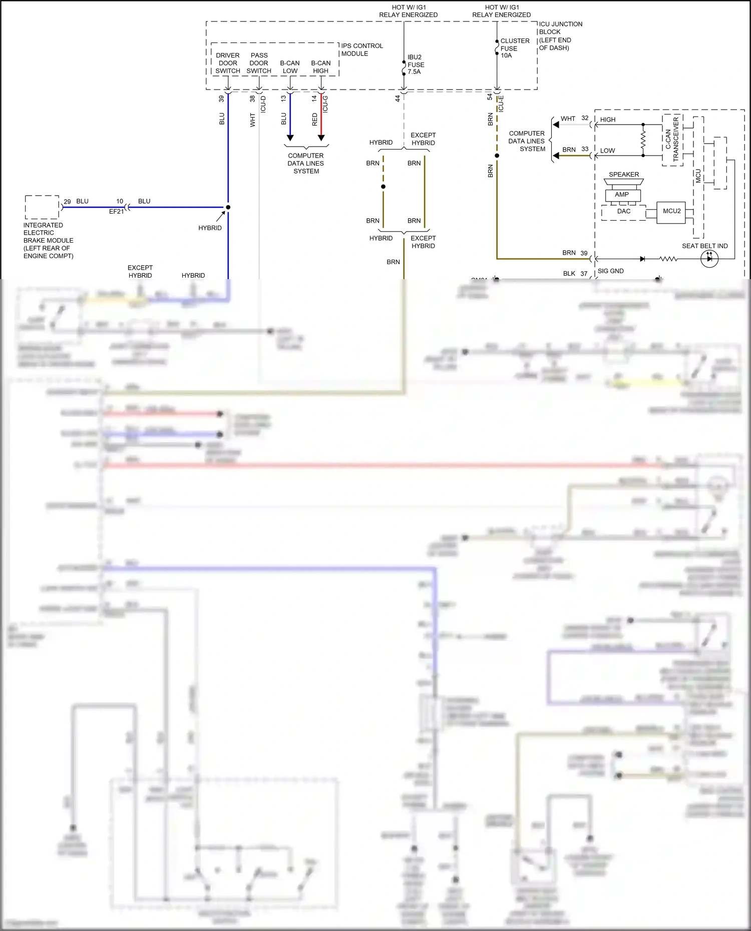 Wiring diagram external buzzer for Hyundai Sonata VIII (2019-2023) (4 of 15)