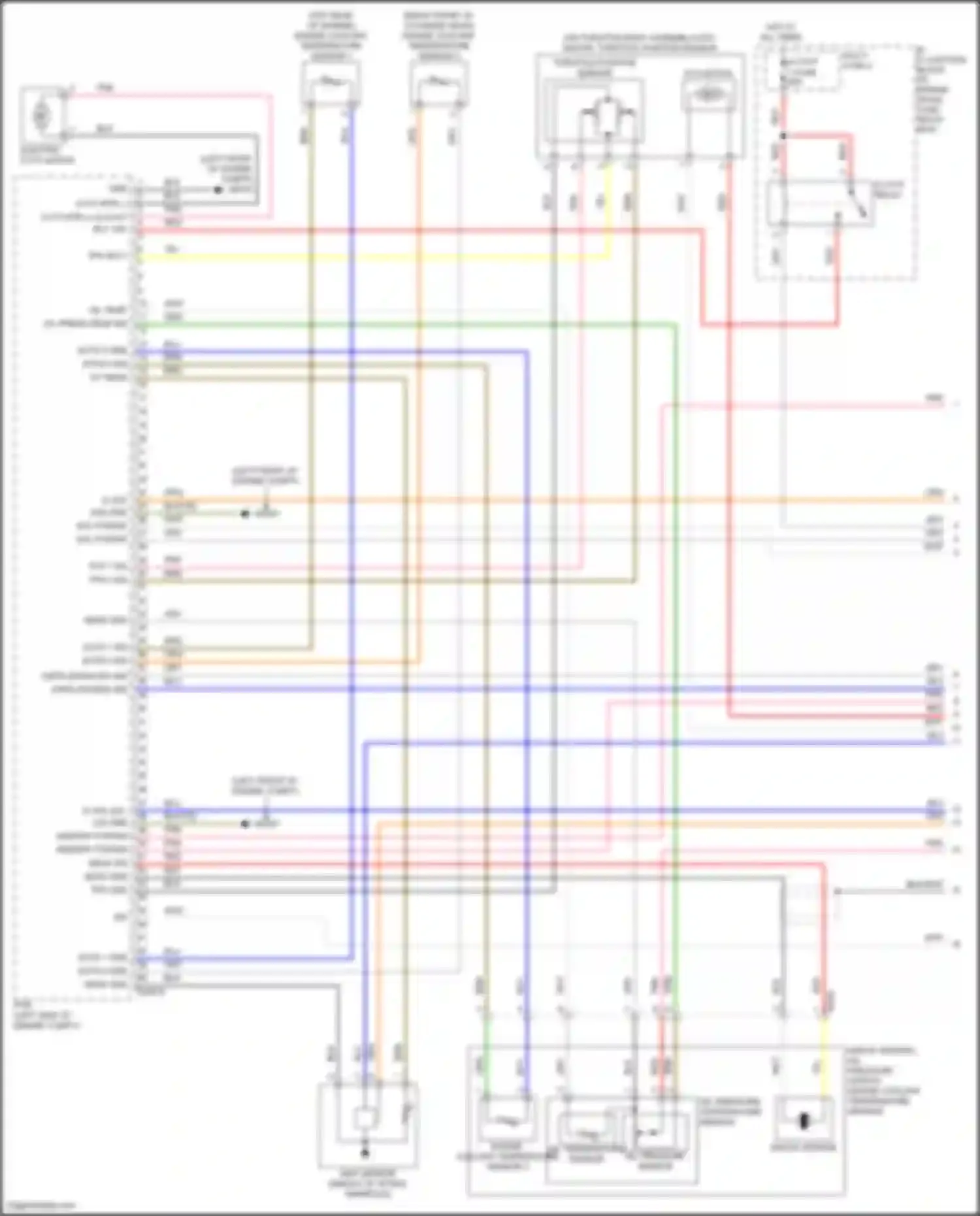 Wiring diagram knock sensor, oil pressure switch, engine coolant temperature sensor for Hyundai Sonata VIII (2019-2023) (1 of 1)