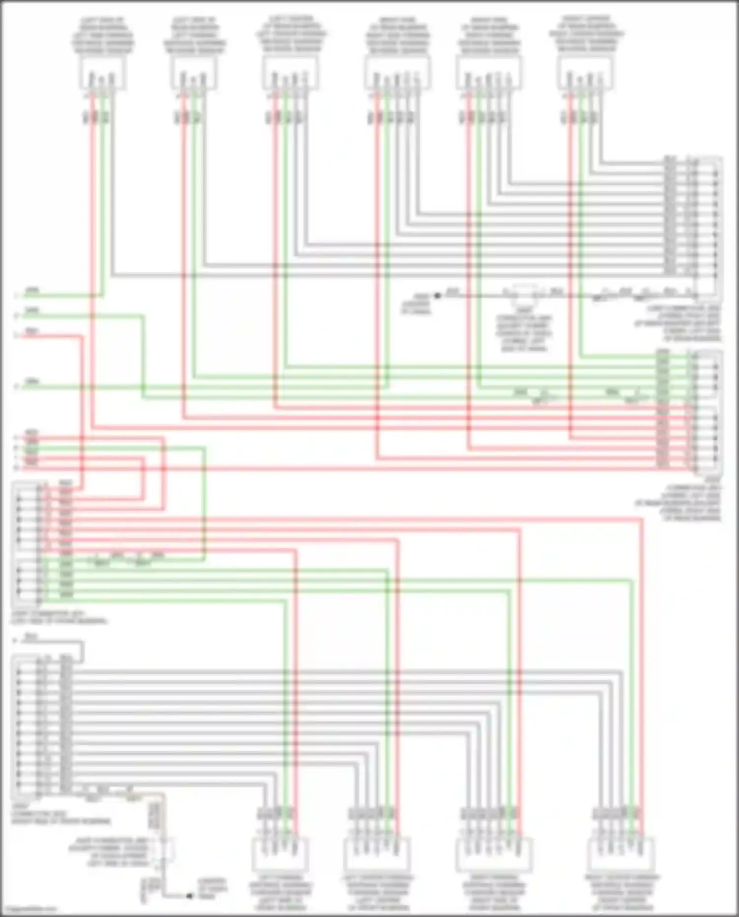 Wiring diagram left parking distance warning forward sensor for Hyundai Sonata VIII (2019-2023) (4 of 4)