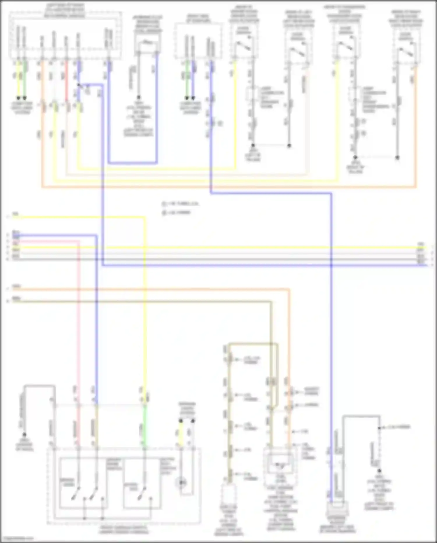 Wiring diagram left rear door lock actuator for Hyundai Sonata VIII (2019-2023) (5 of 14)