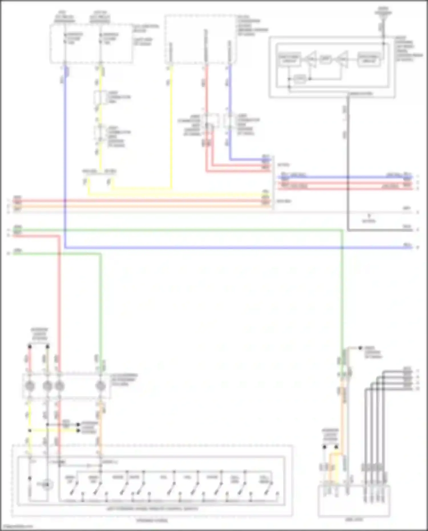 Wiring diagram left steering wheel remote control switch for Hyundai Sonata VIII (2019-2023) (8 of 16)