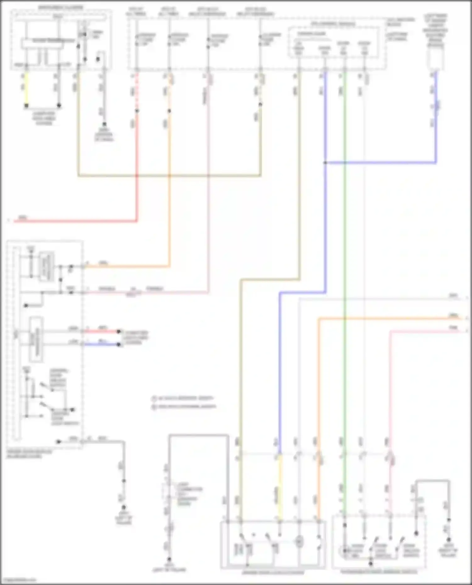 Wiring diagram passenger power window switch for Hyundai Sonata VIII (2019-2023) (1 of 18)