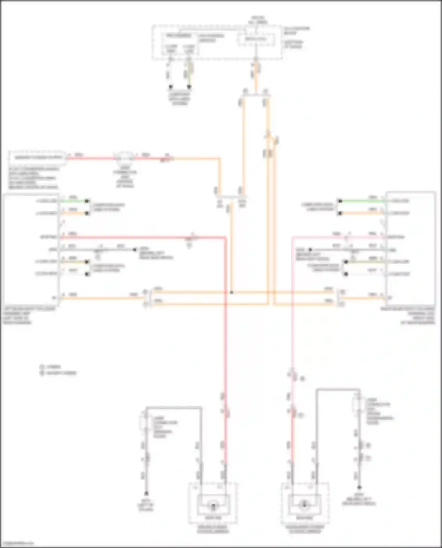 Wiring diagram right blind-spot collision warning unit for Hyundai Sonata VIII (2019-2023) (1 of 7)