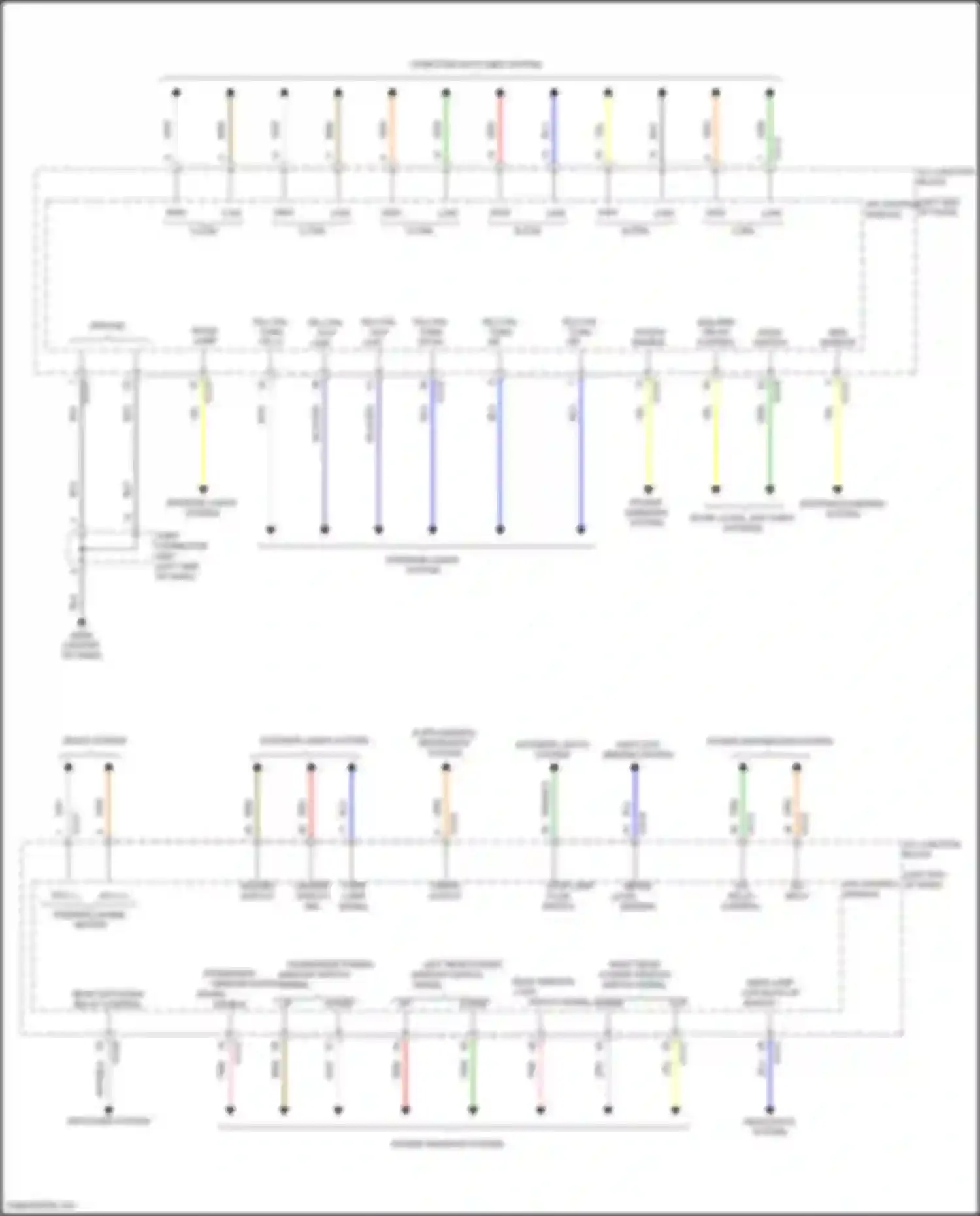 Wiring diagram right rear power window switch signal for Hyundai Sonata VIII (2019-2023) (2 of 2)