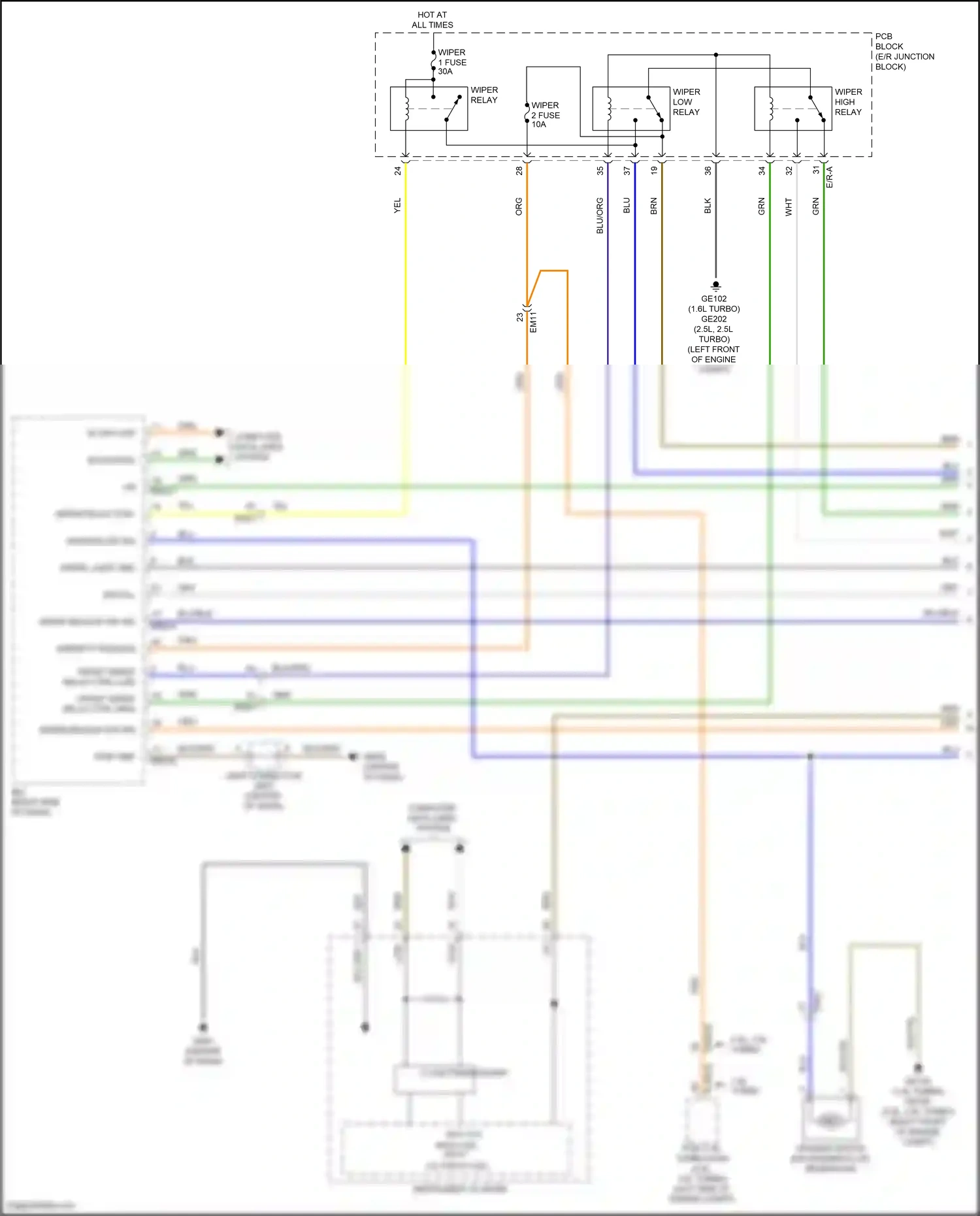 Wiring diagram sid gnd 1 for Hyundai Sonata VIII (2019-2023) (1 of 2)