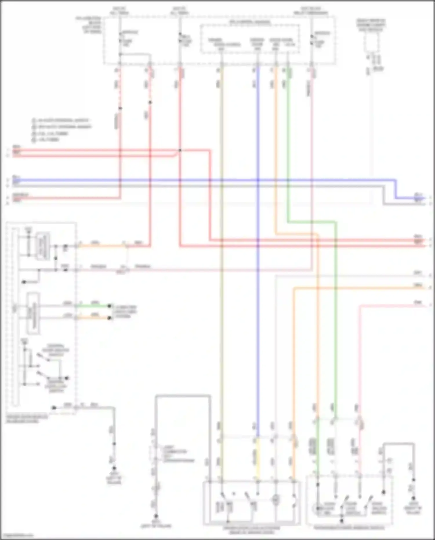 Wiring diagram w/ auto up/down, safety for Hyundai Sonata VIII (2019-2023) (1 of 13)