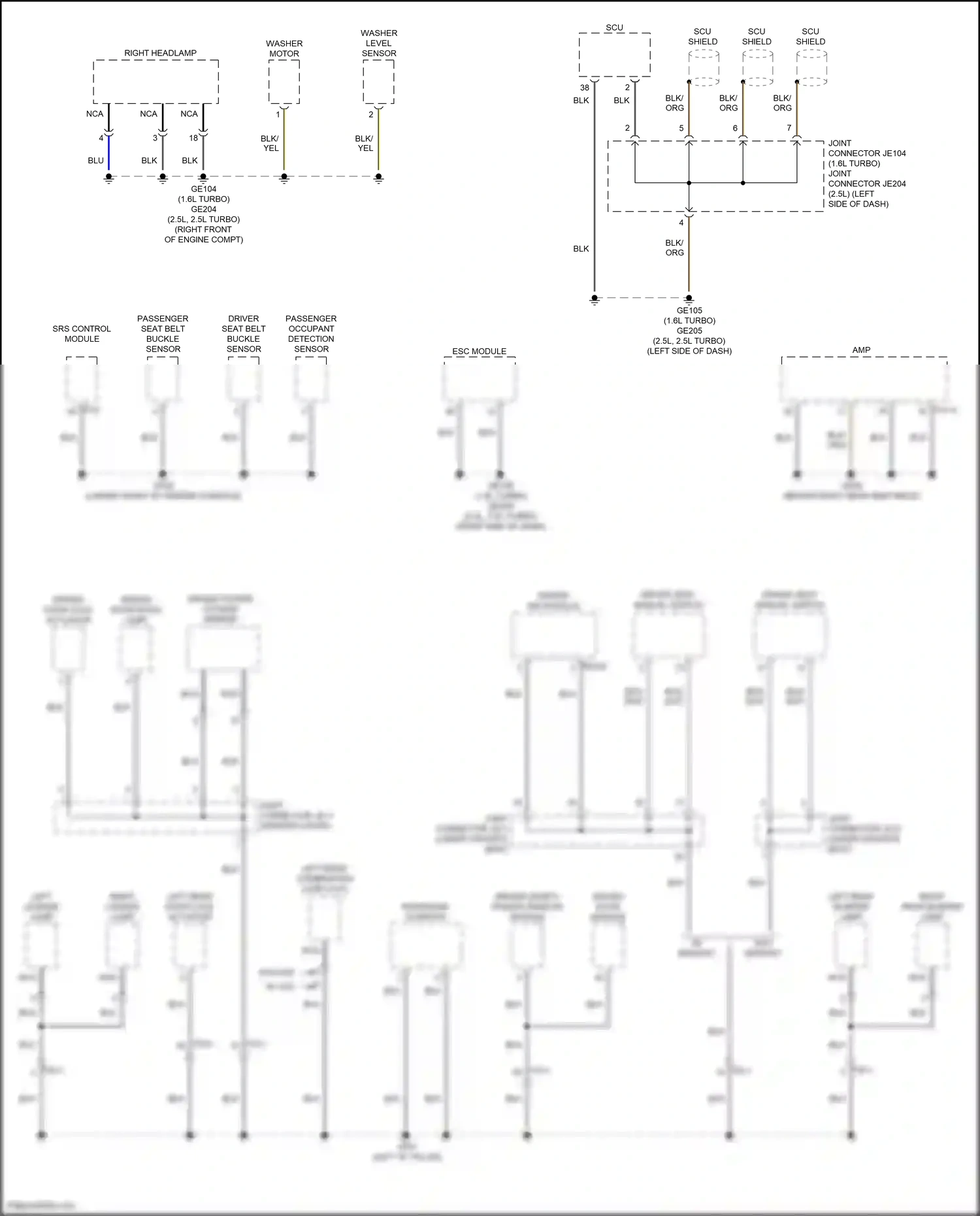 Hyundai Sonata VIII (2019-2023) washer level sensor wiring diagram  (1 of 6)