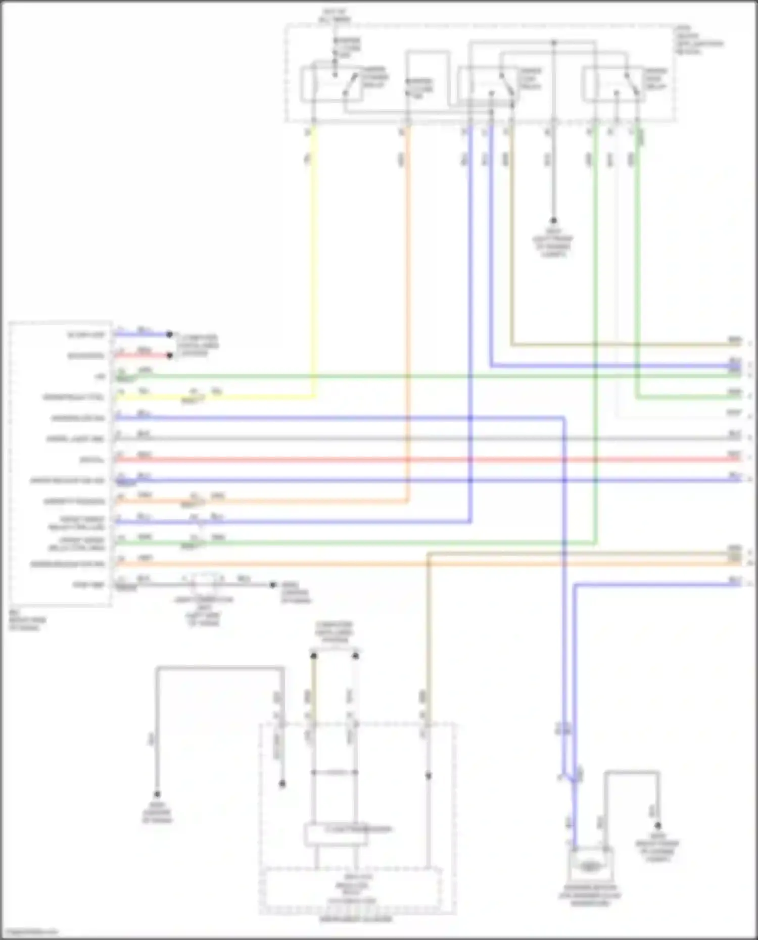 Wiring diagram wiper power relay for Hyundai Sonata VIII (2019-2023) (2 of 2)