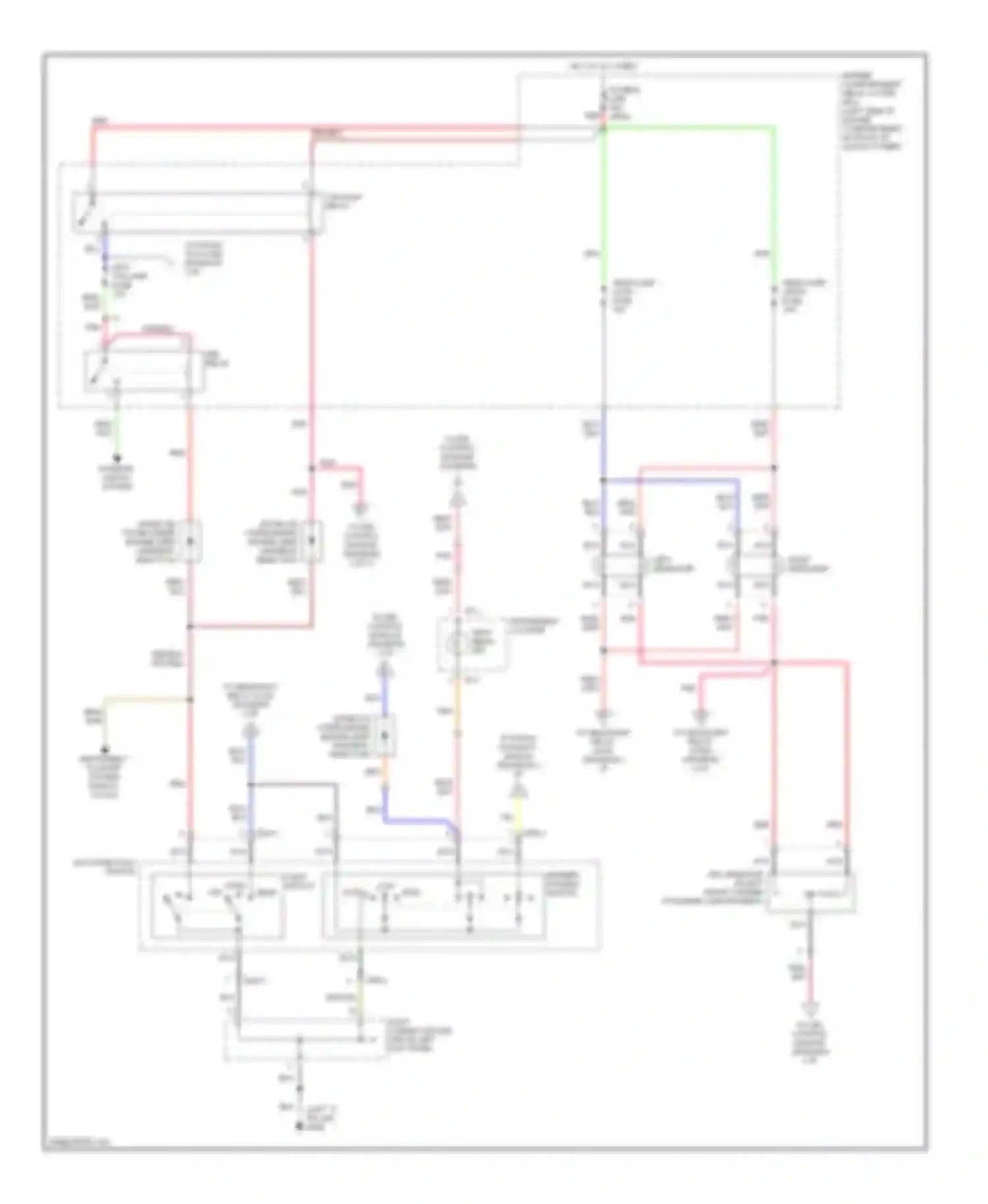 Tiburon Hyundai I facelift (1999-2002): Headlight circuit, with drl (1 of 2)