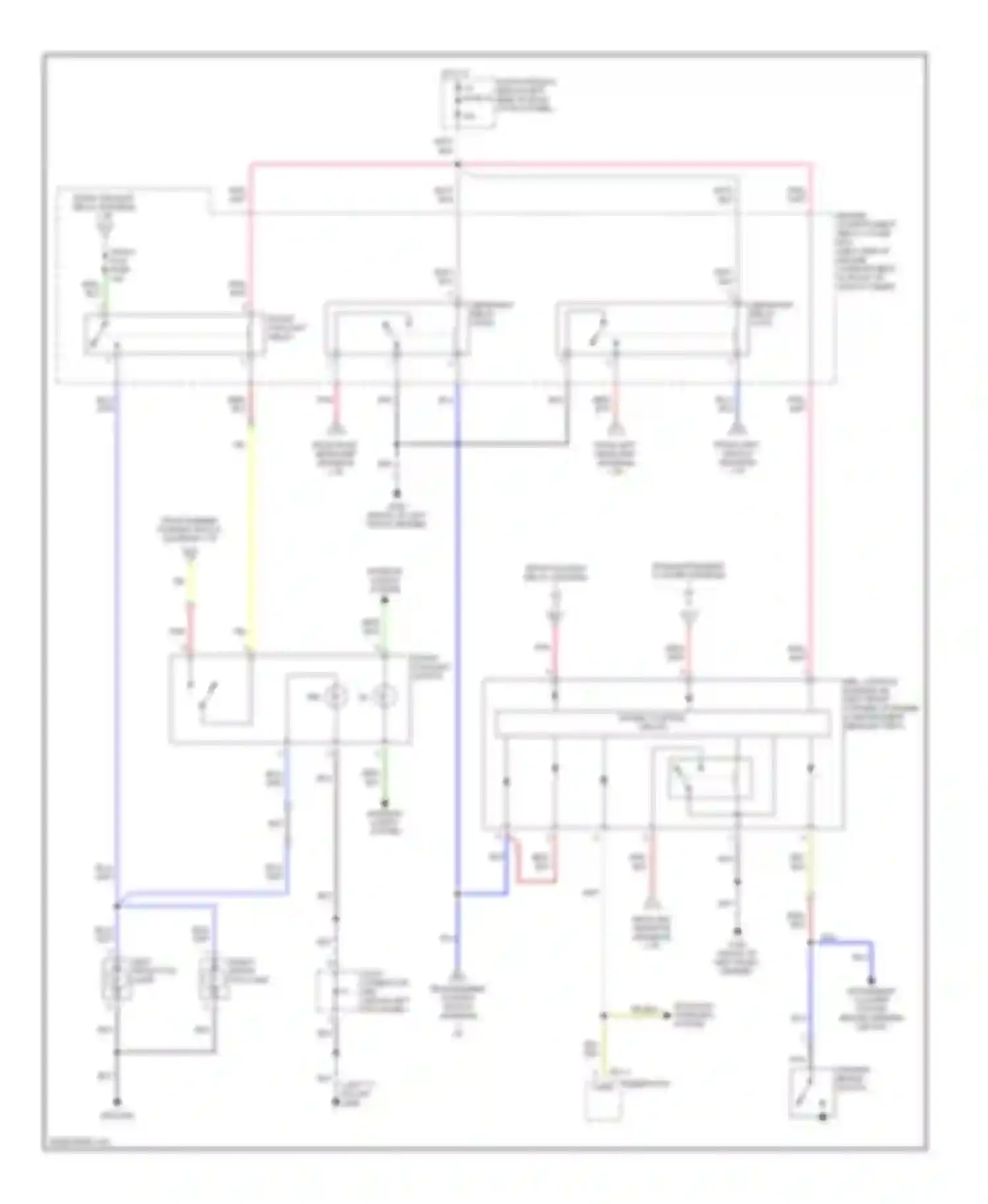 Tiburon Hyundai I facelift (1999-2002): Headlight circuit, with drl (2 of 2)