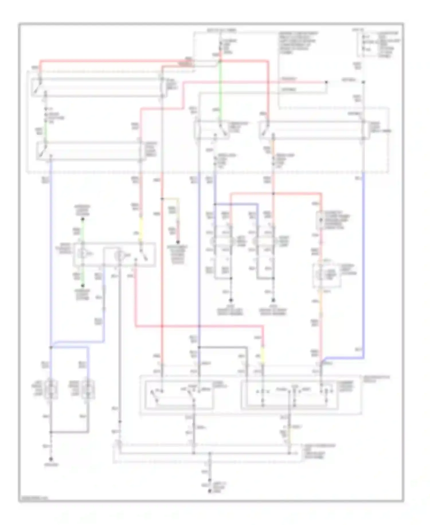 Tiburon Hyundai I facelift (1999-2002): Headlight circuit, without drl