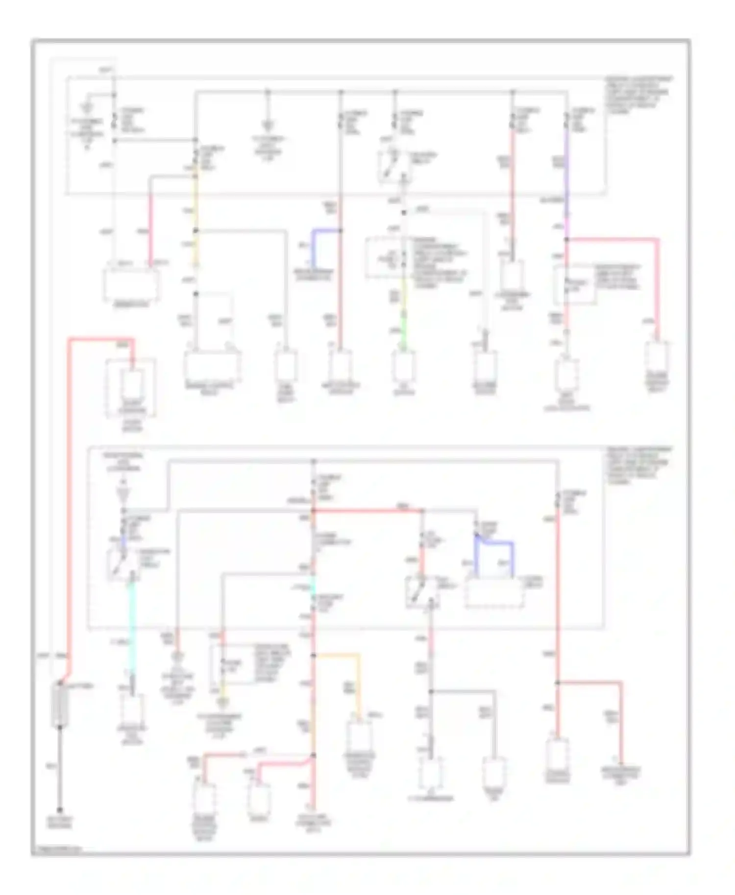 Tiburon Hyundai I facelift (1999-2002): Power distribution circuit (1 of 4)