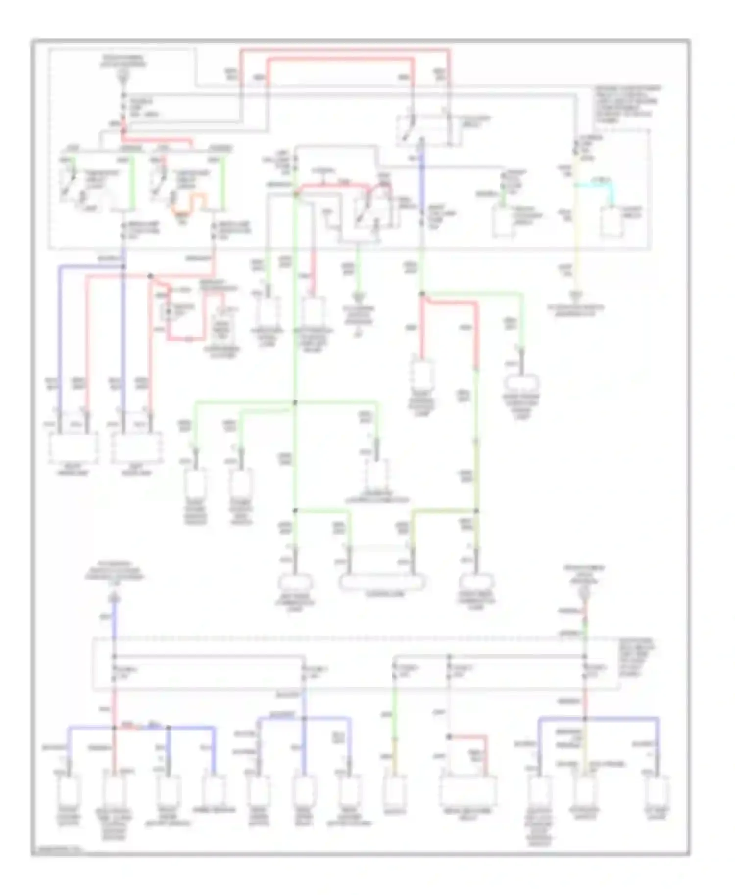Tiburon Hyundai I facelift (1999-2002): Power distribution circuit (2 of 4)