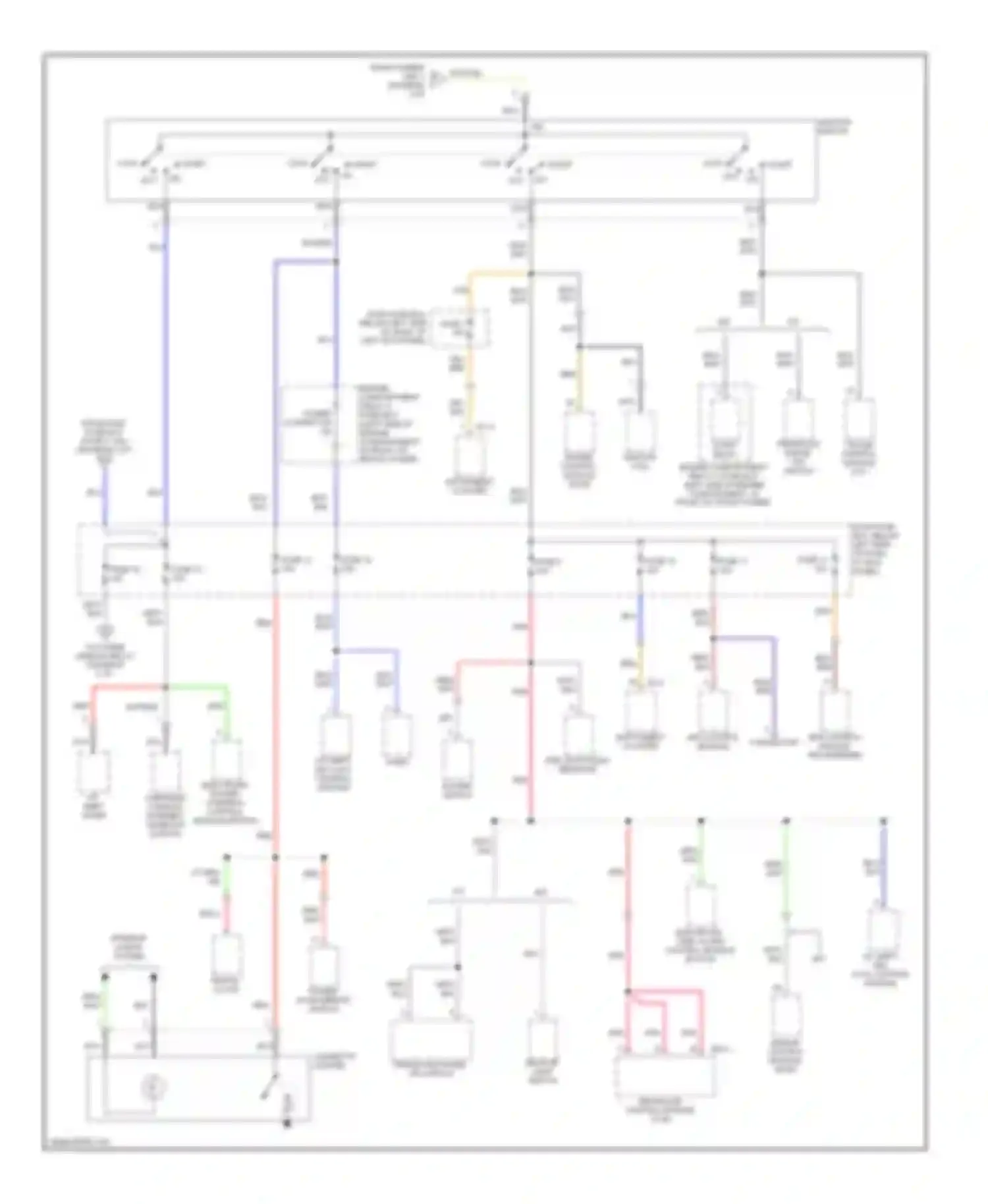 Tiburon Hyundai I facelift (1999-2002): Power distribution circuit (3 of 4)
